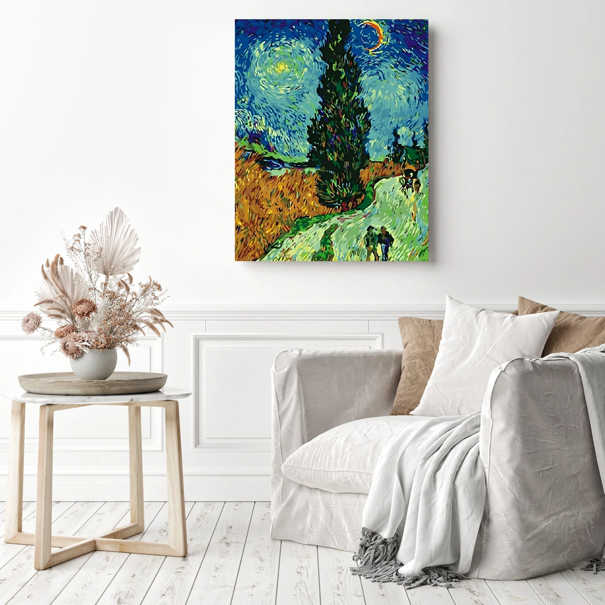 Road with Cypresses | Van Gogh | Diamond Painting - Image 3