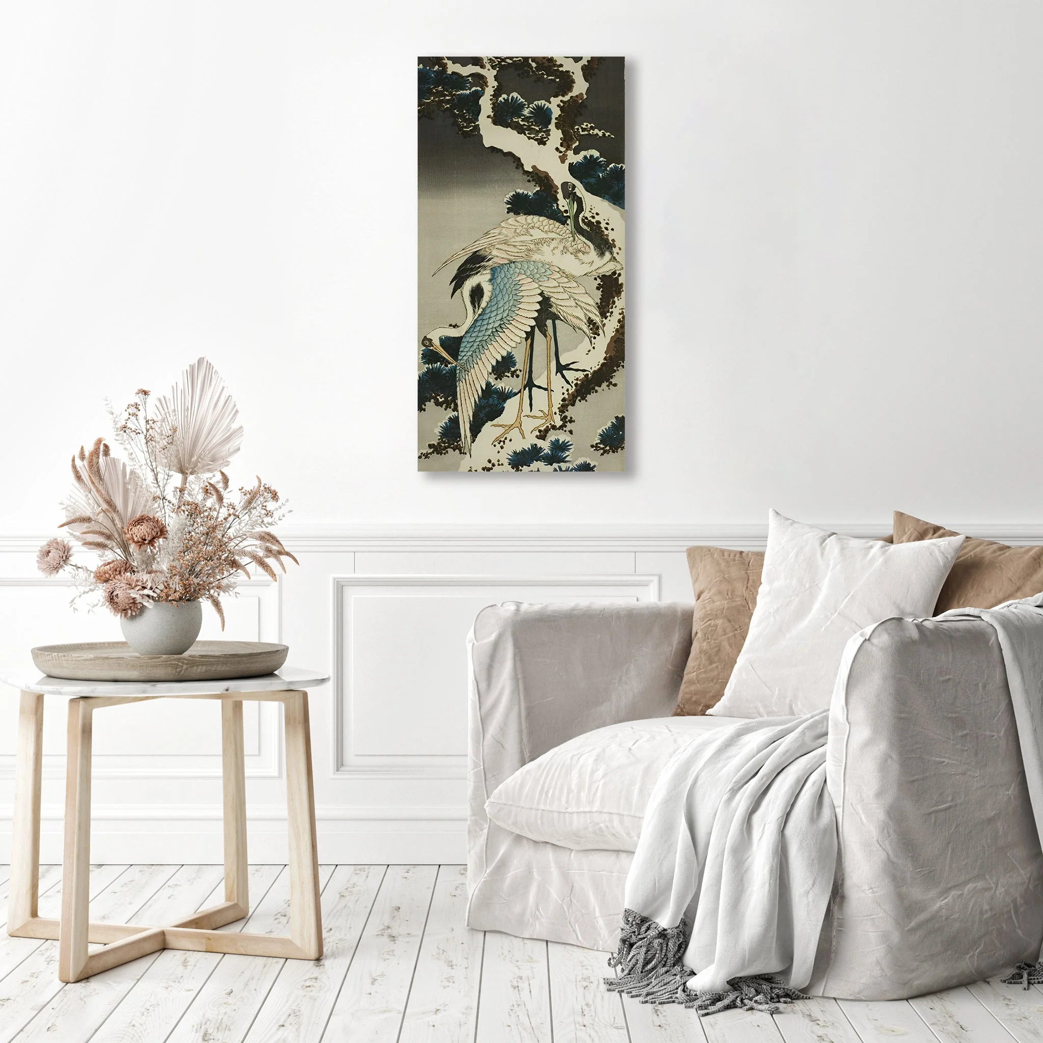 Cranes on Snow Covered Pine | Diamond Painting - Image 3