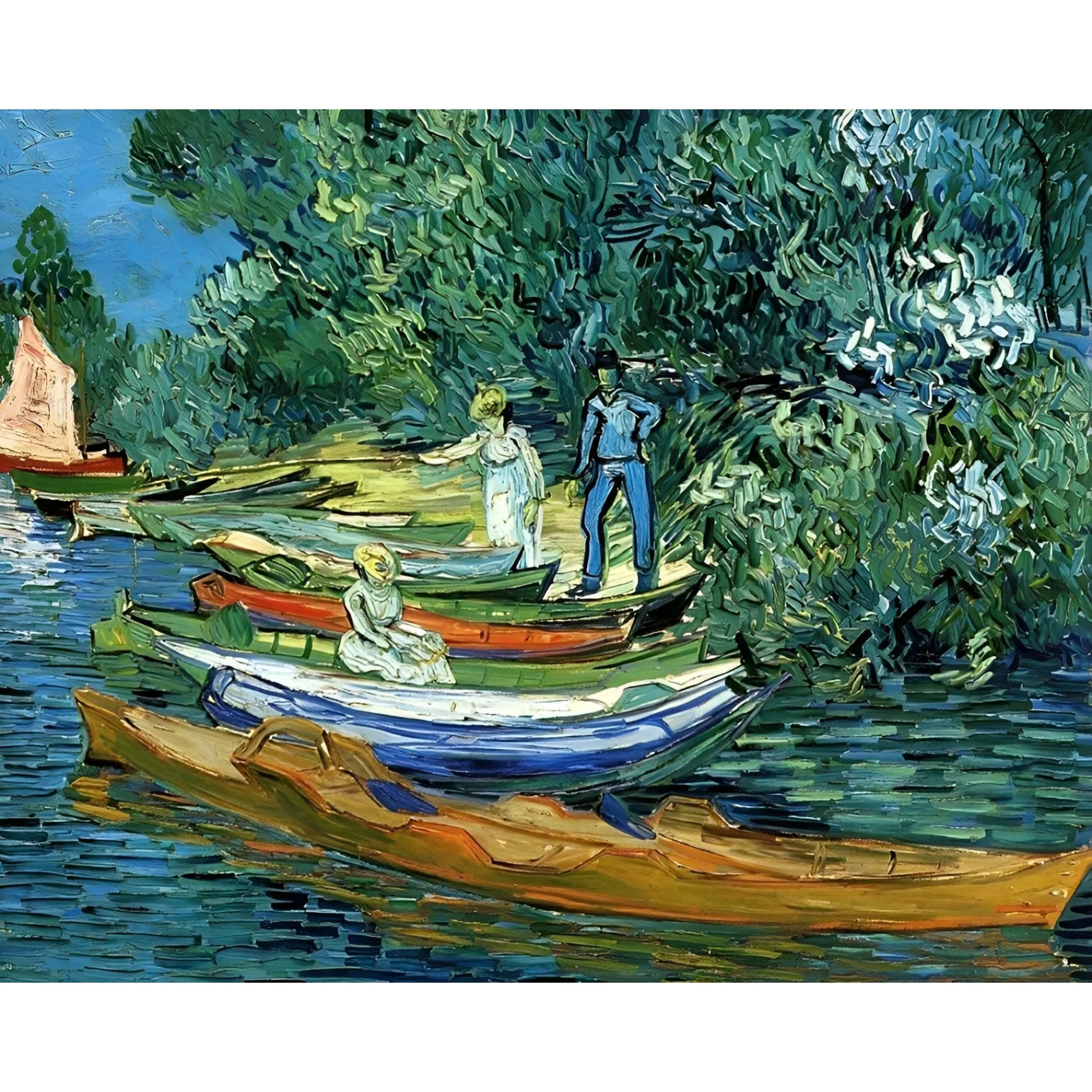 Bank of the Oise at Auvers - Vincent van Gogh | Diamond Painting - Image 2