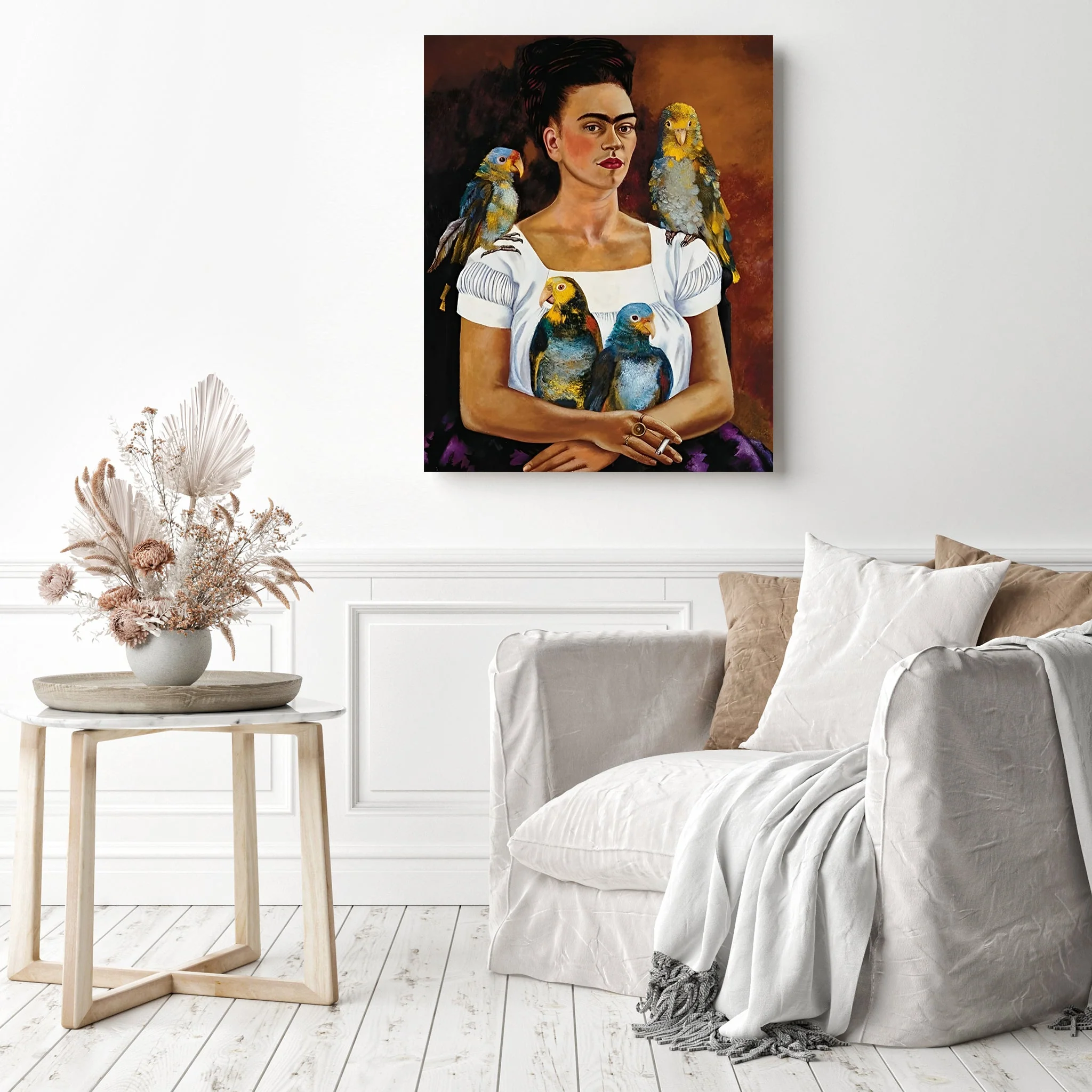 Me and My Parrot - Frida Kahlo | Diamond Painting - Image 3