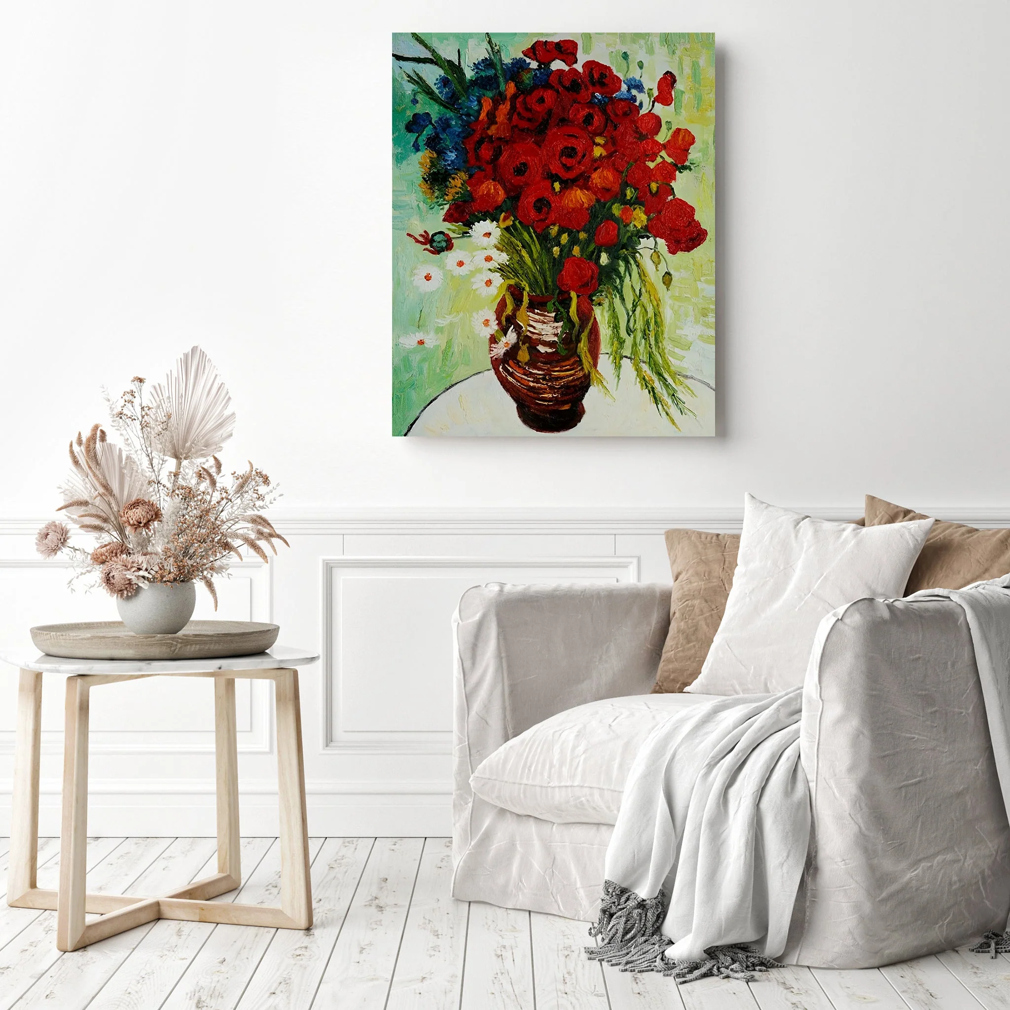 Vase with Daisies and Poppies - Vincent van Gogh | Diamond Painting - Image 3