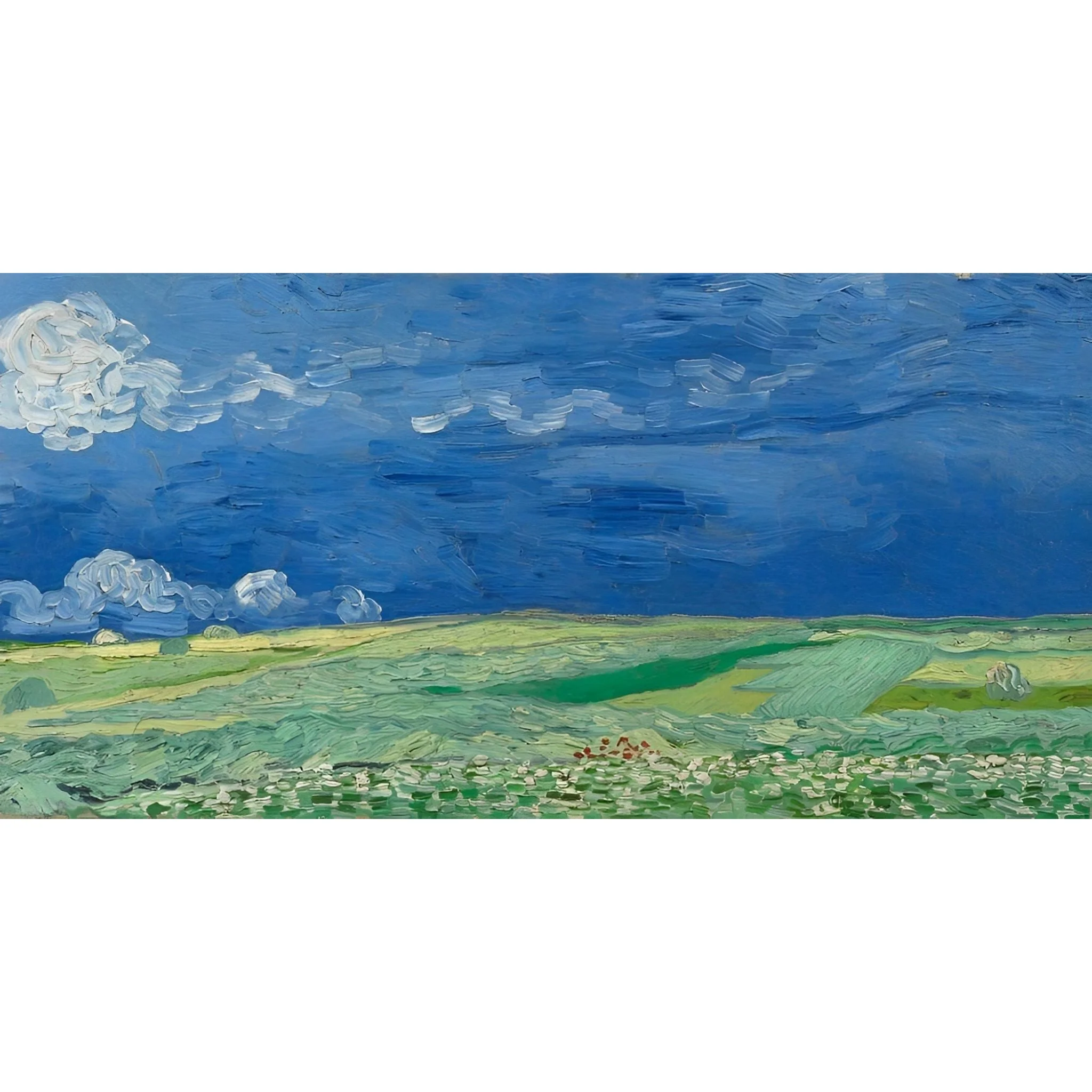 Wheatfields under Thundercloud-Vincent van Gogh | Diamond Painting - Image 2