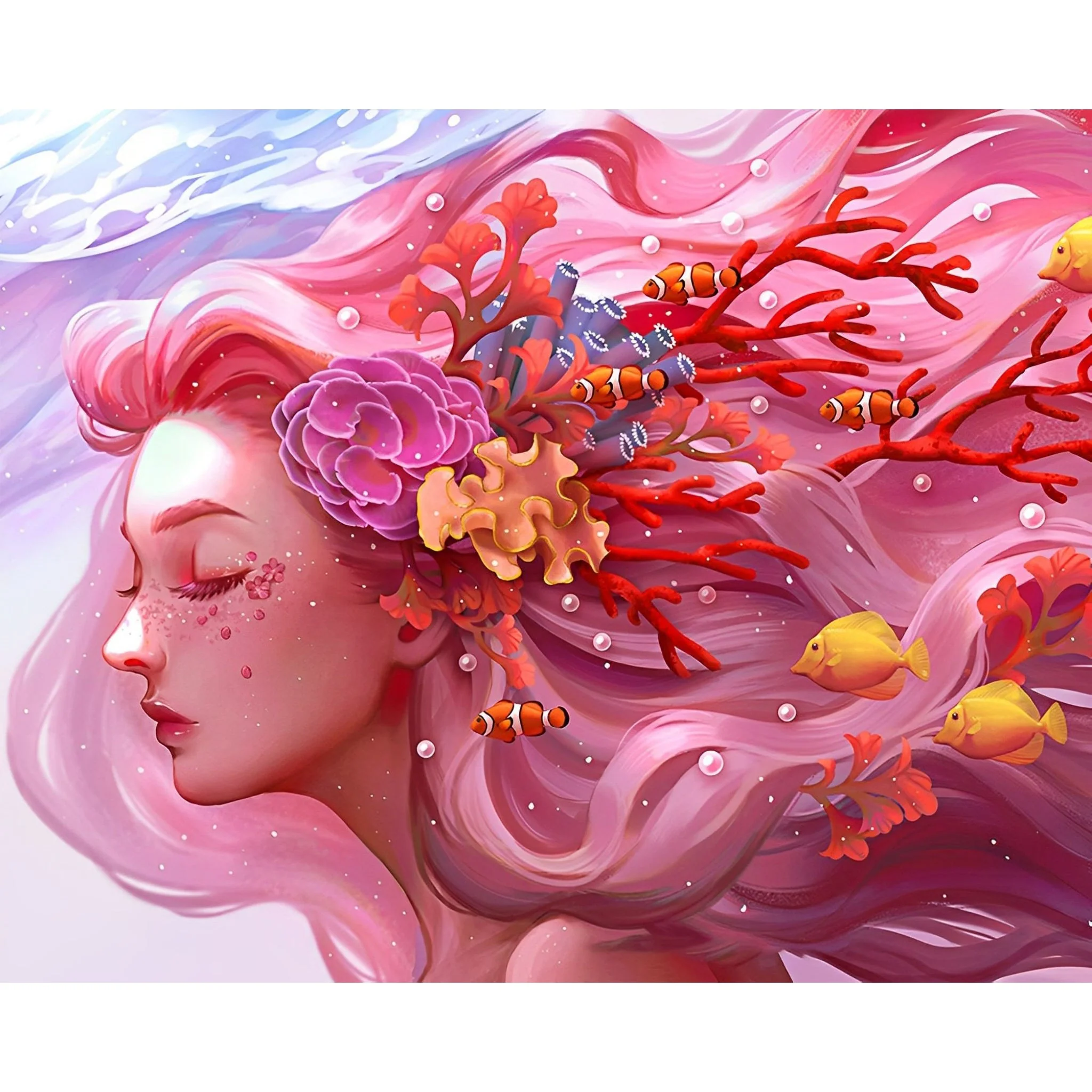Cartoon Girl Portrait | Diamond Painting - Image 2