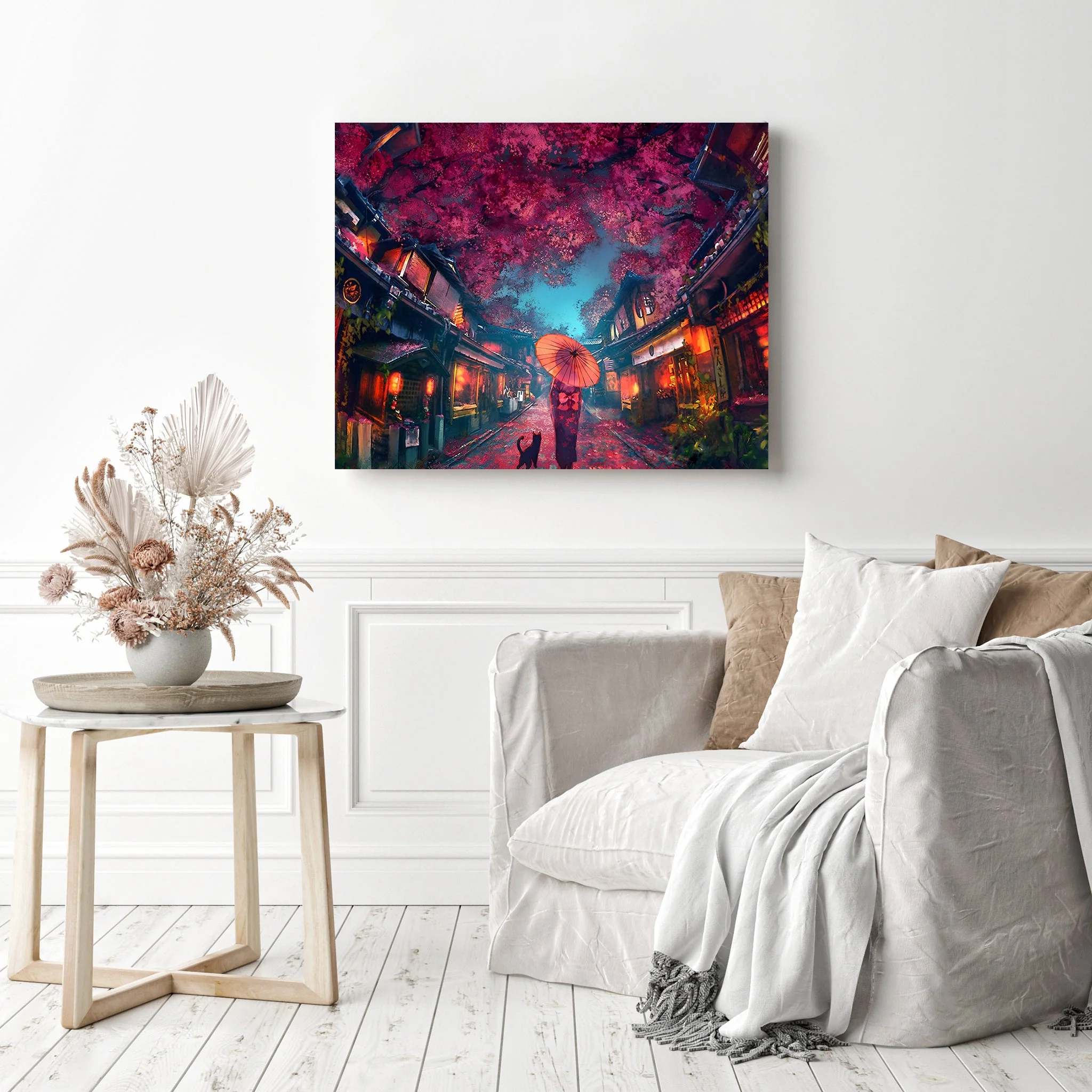 Cherry Blossoms Town | Diamond Painting - Image 3