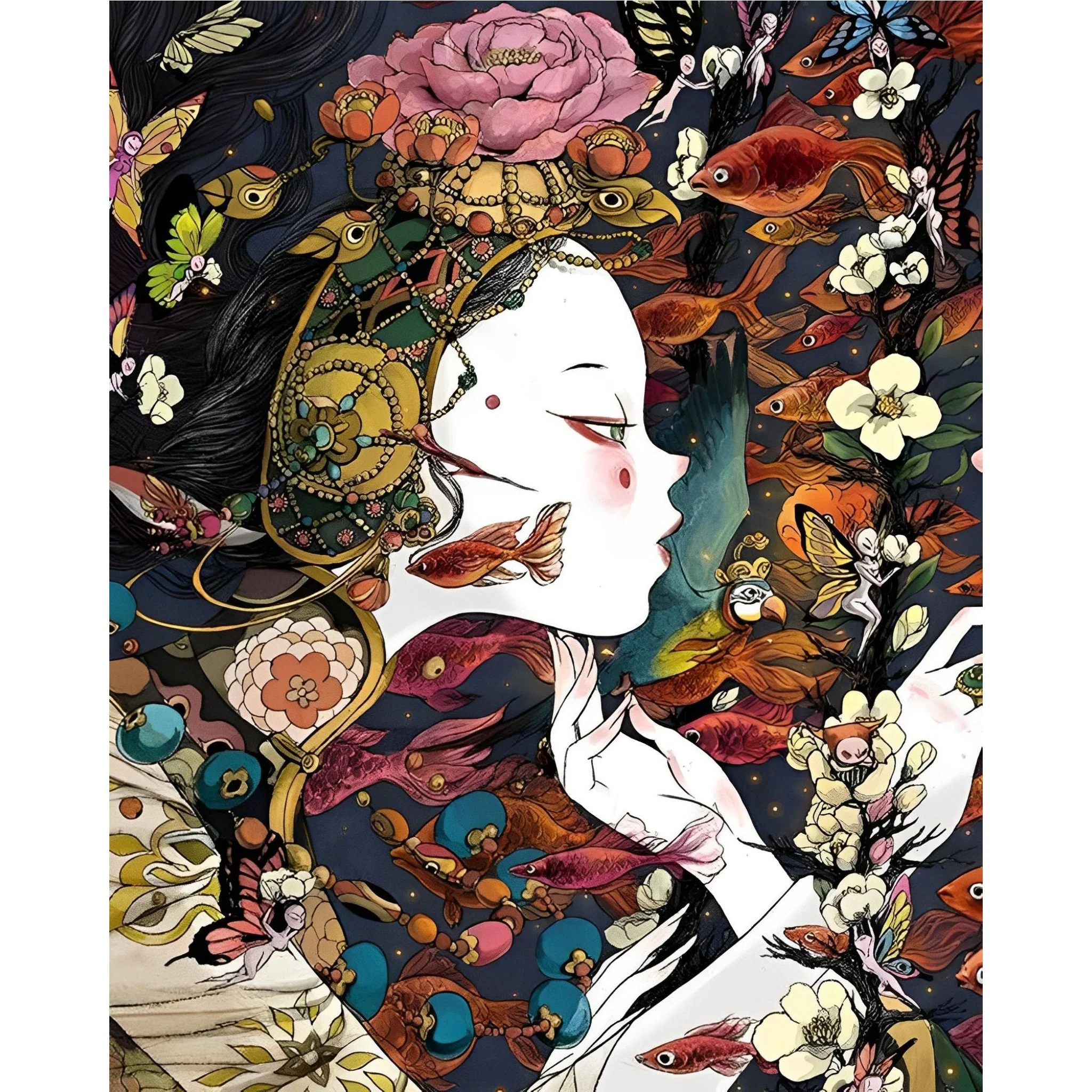 Japanese Cartoon Girl | Diamond Painting - Image 2