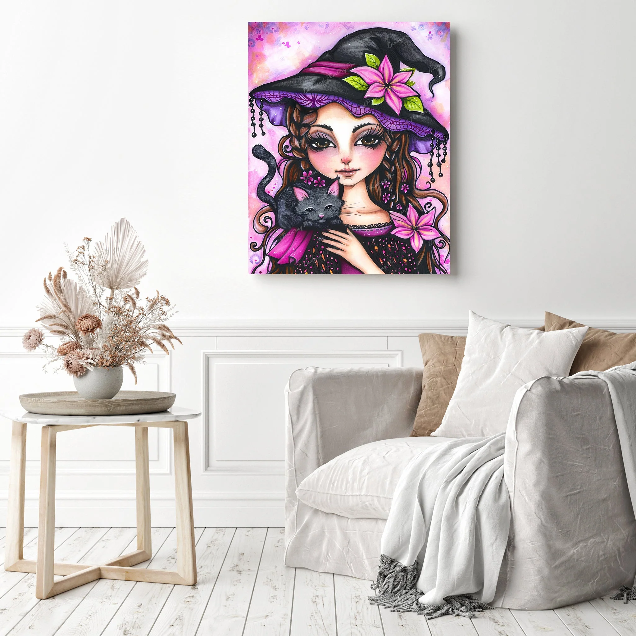 Witch's Kitty Cuddle | Diamond Painting - Image 3