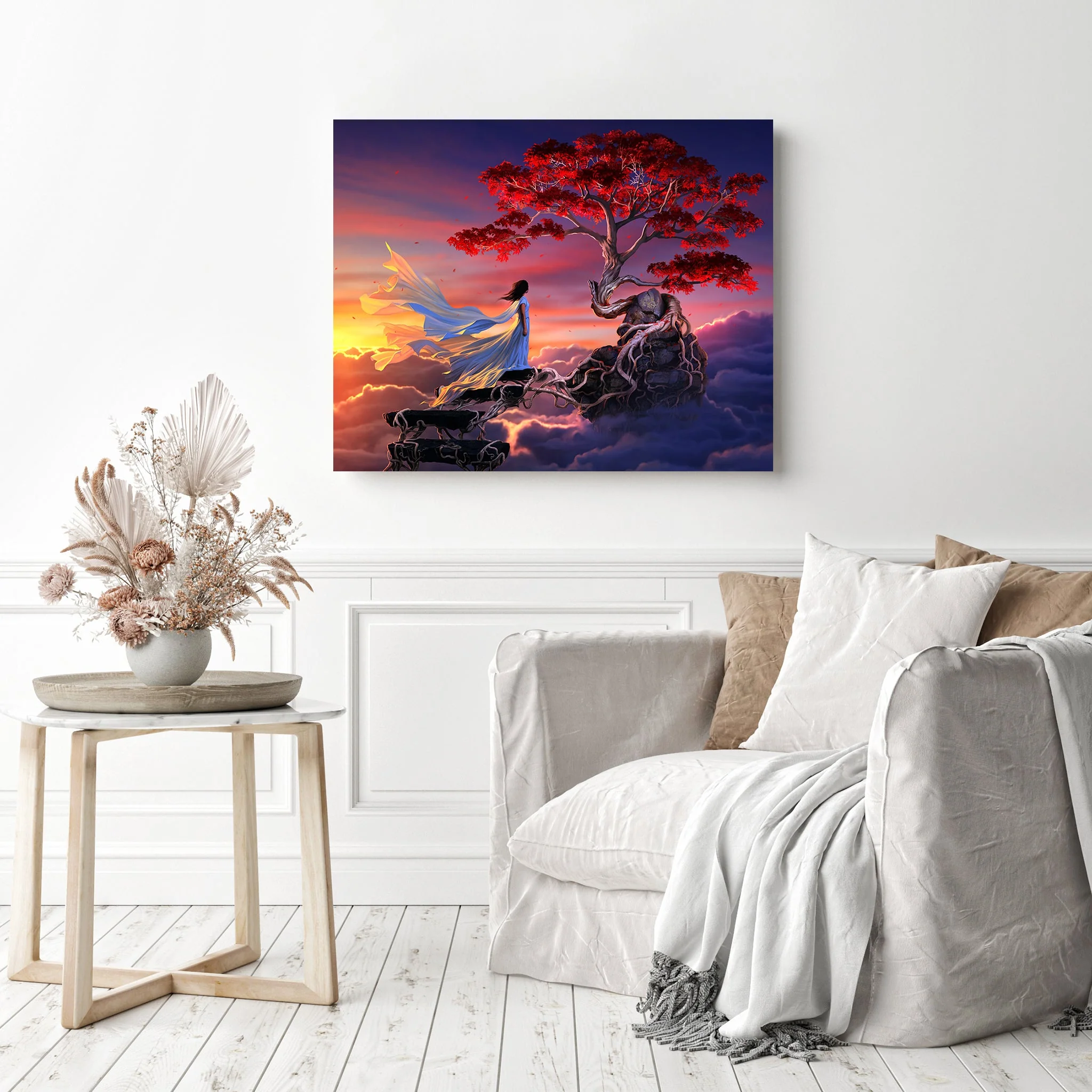 Red Tree in Sky | Diamond Painting - Image 3