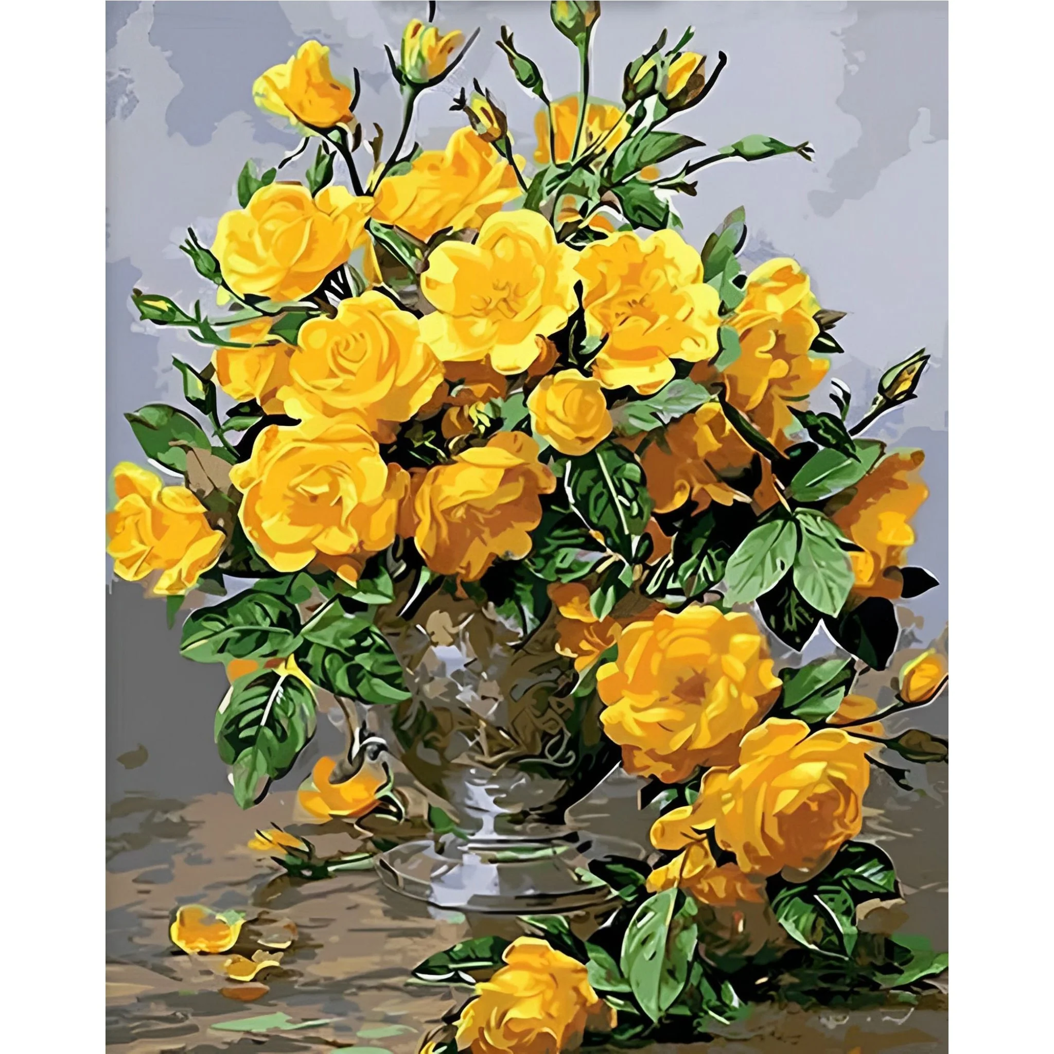 Vibrant Yellow Flowers | Diamond Painting - Image 2