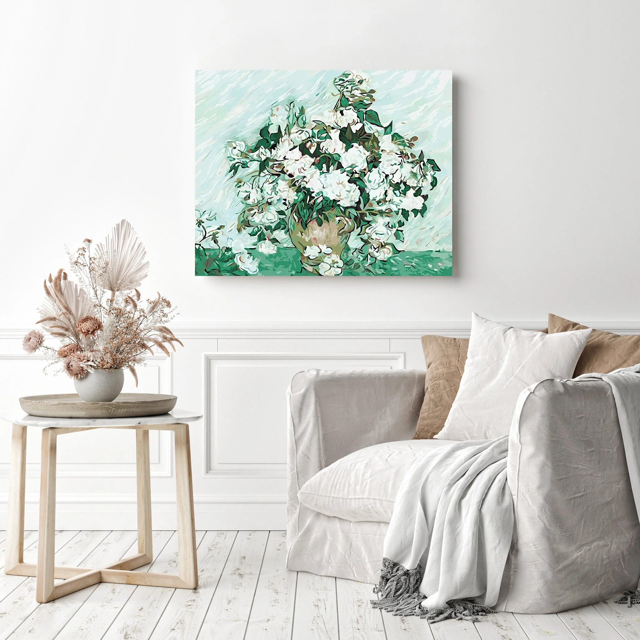 White Roses in Vase | Diamond Painting - Image 3