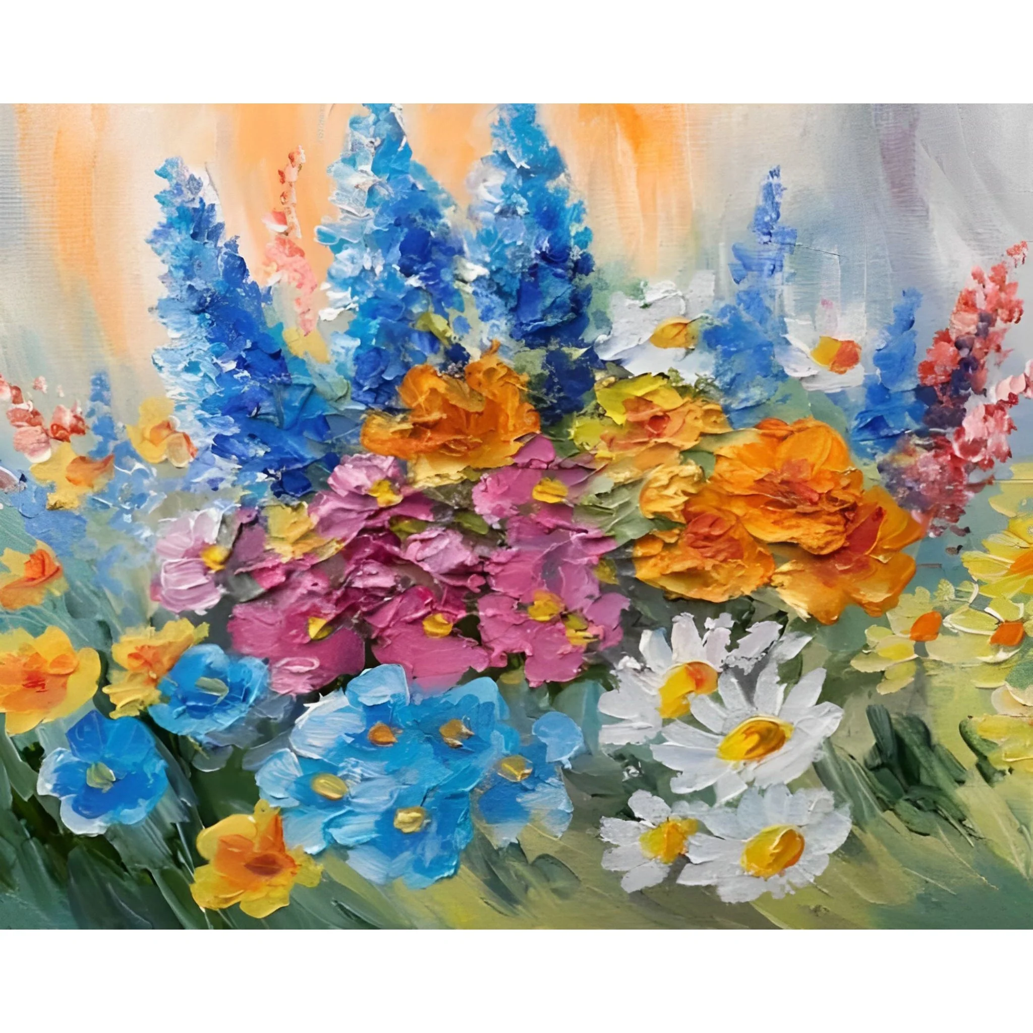 Abstract Bouquet of Spring Flowers | Diamond Painting - Image 2