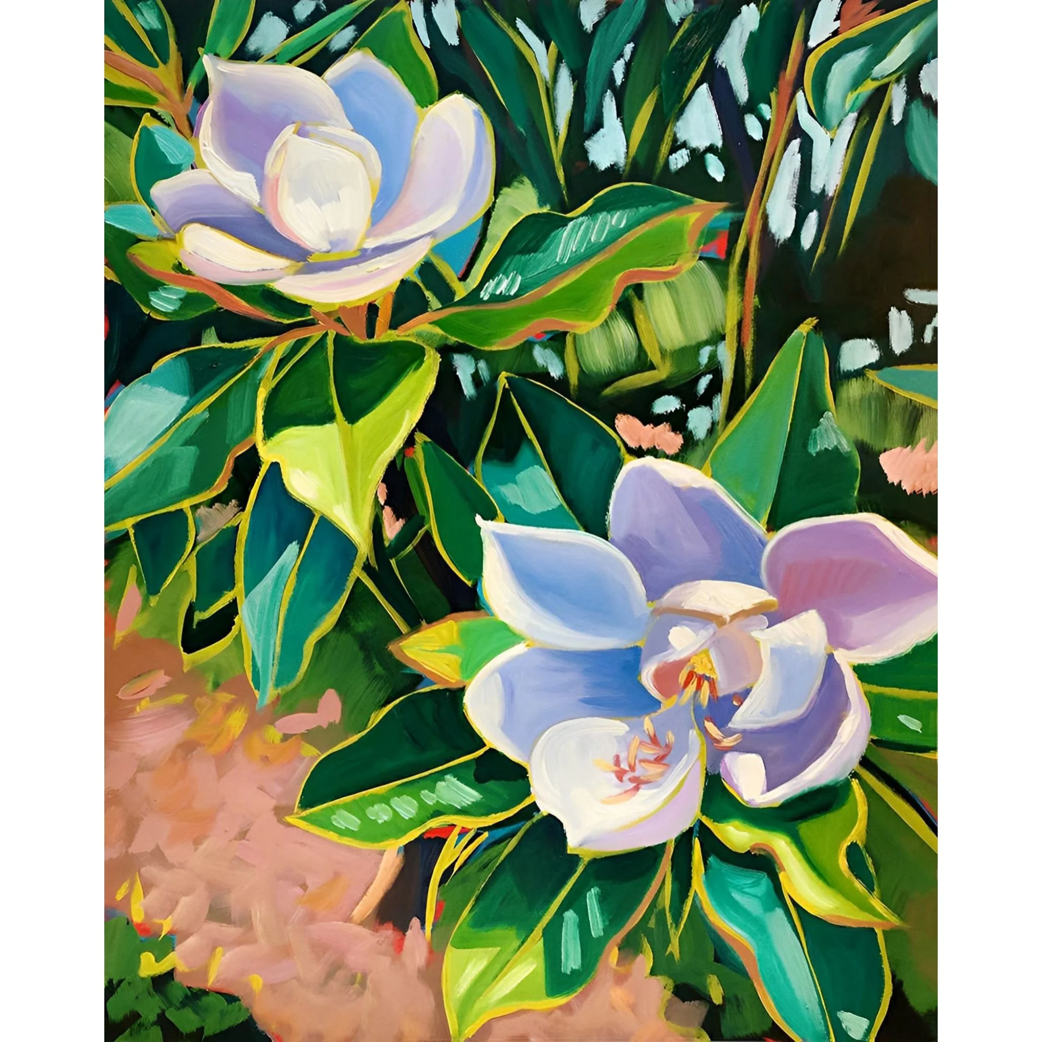 Town Lake Magnolias | Diamond Painting - Image 2