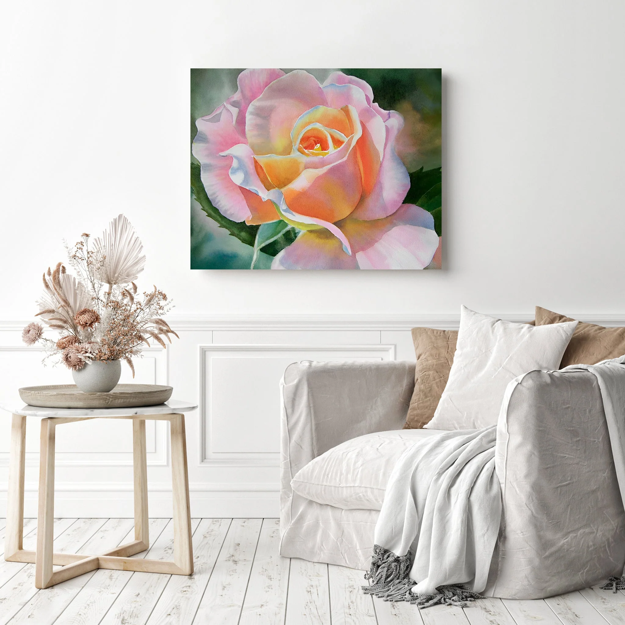 Pink and Peach Rose Bud | Diamond Painting - Image 3