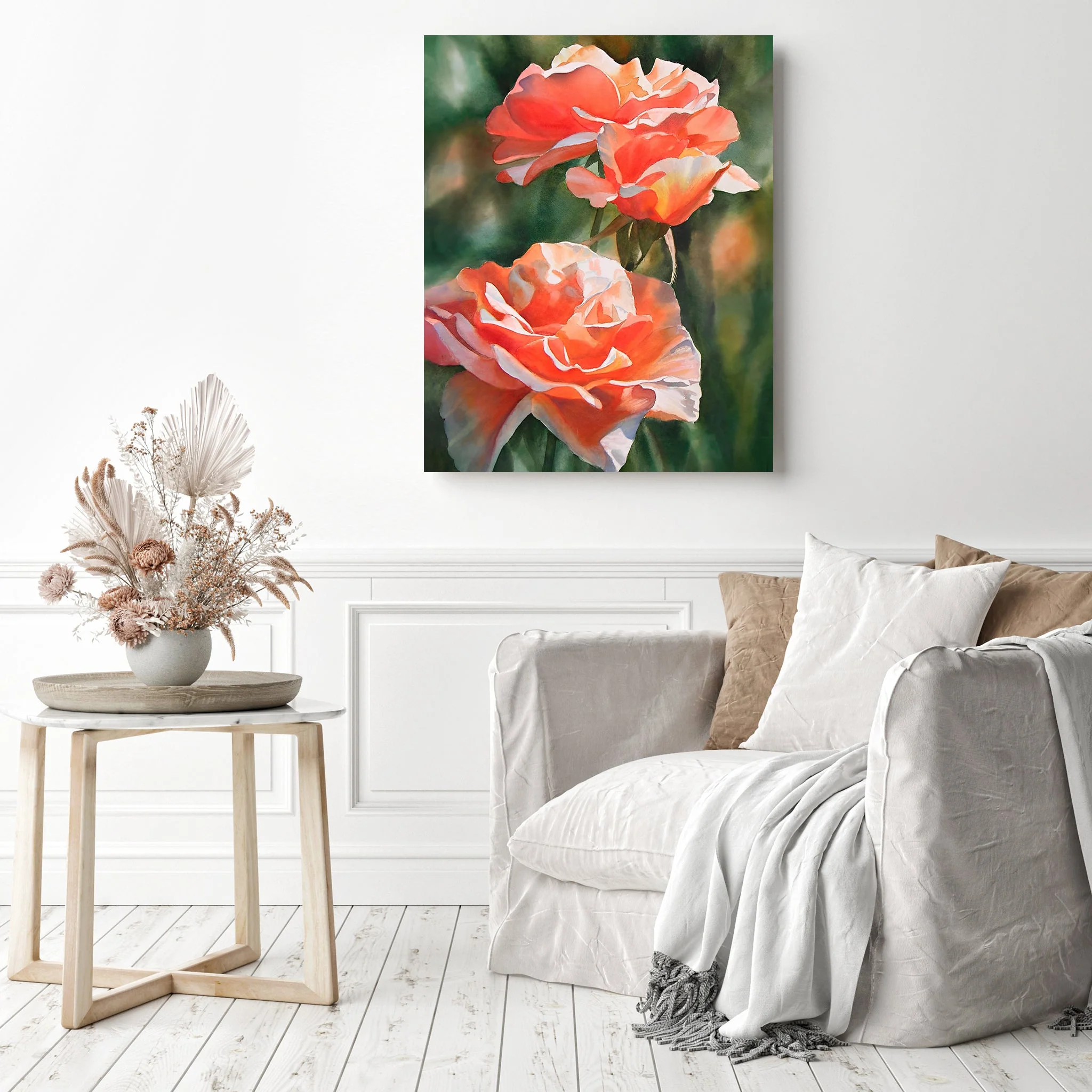 Salmon Colored Roses | Diamond Painting - Image 3