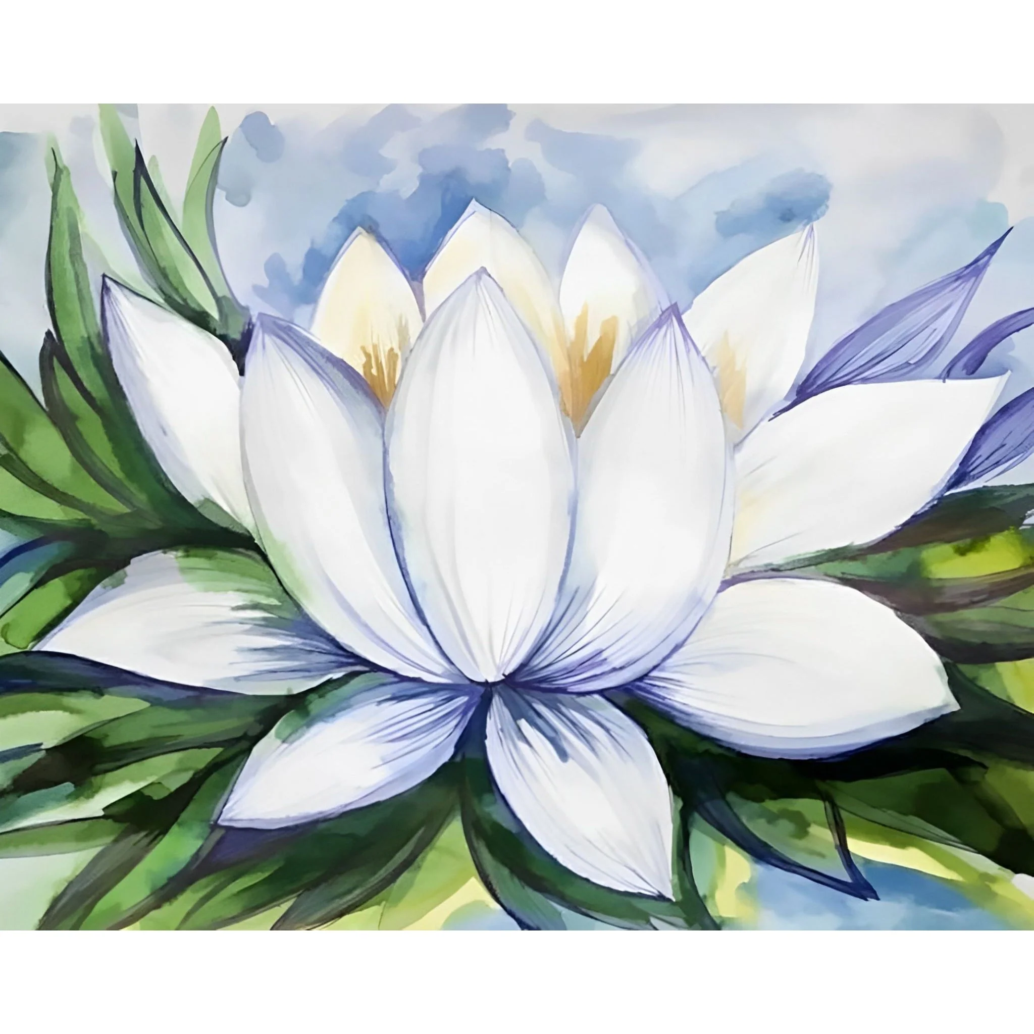 White Lotus Flower | Diamond Painting - Image 2