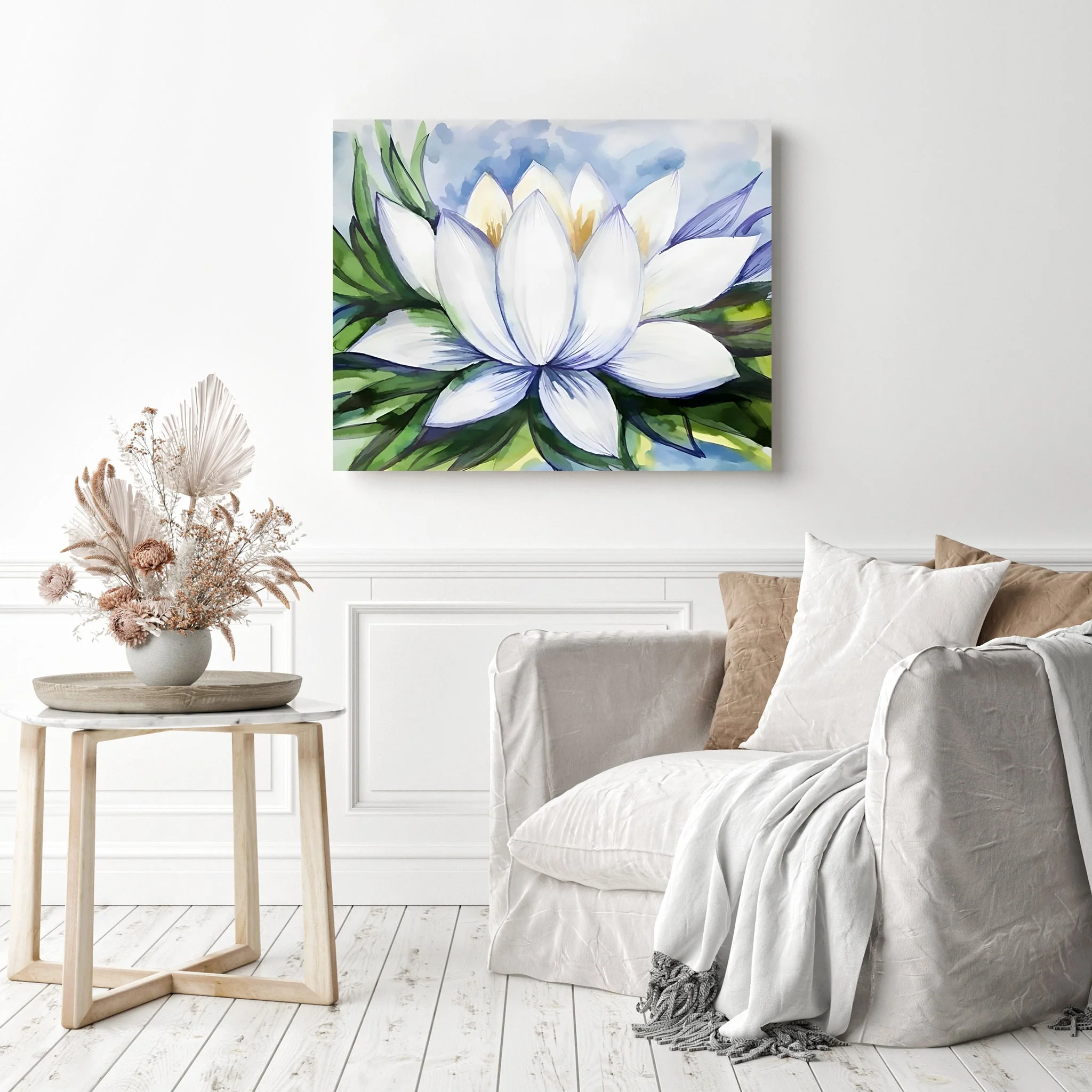 White Lotus Flower | Diamond Painting - Image 3