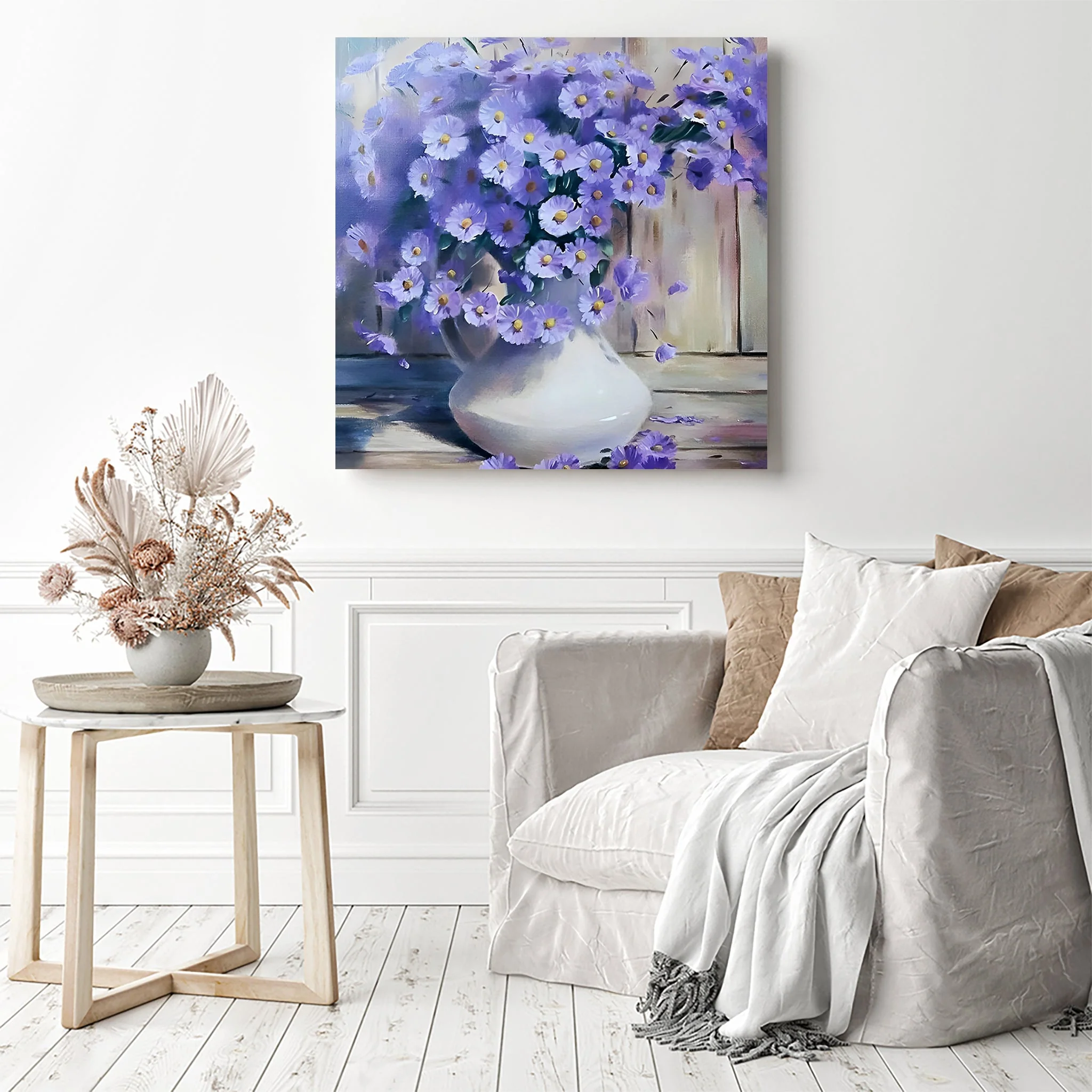 Mauve flowers | Diamond Painting - Image 3