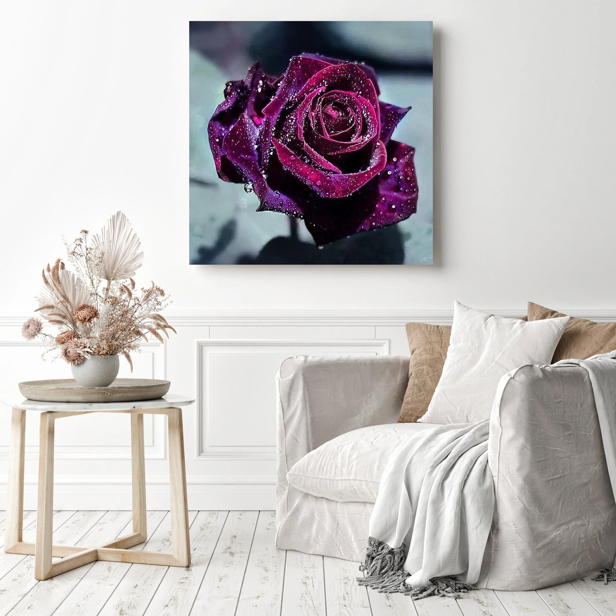 Dark Red Rose | Diamond Painting - Image 3