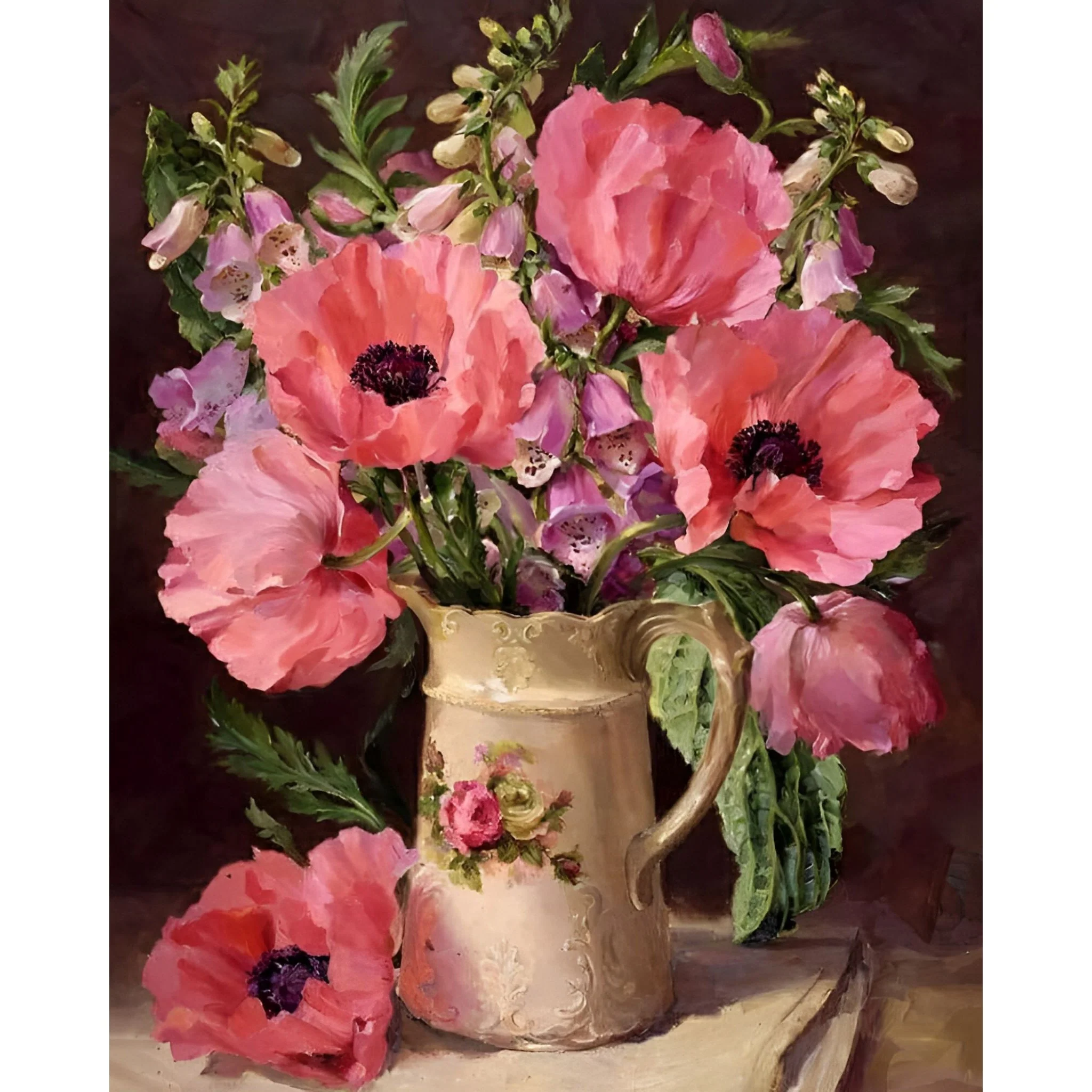 Watercolor Pink Flower | Diamond Painting - Image 2