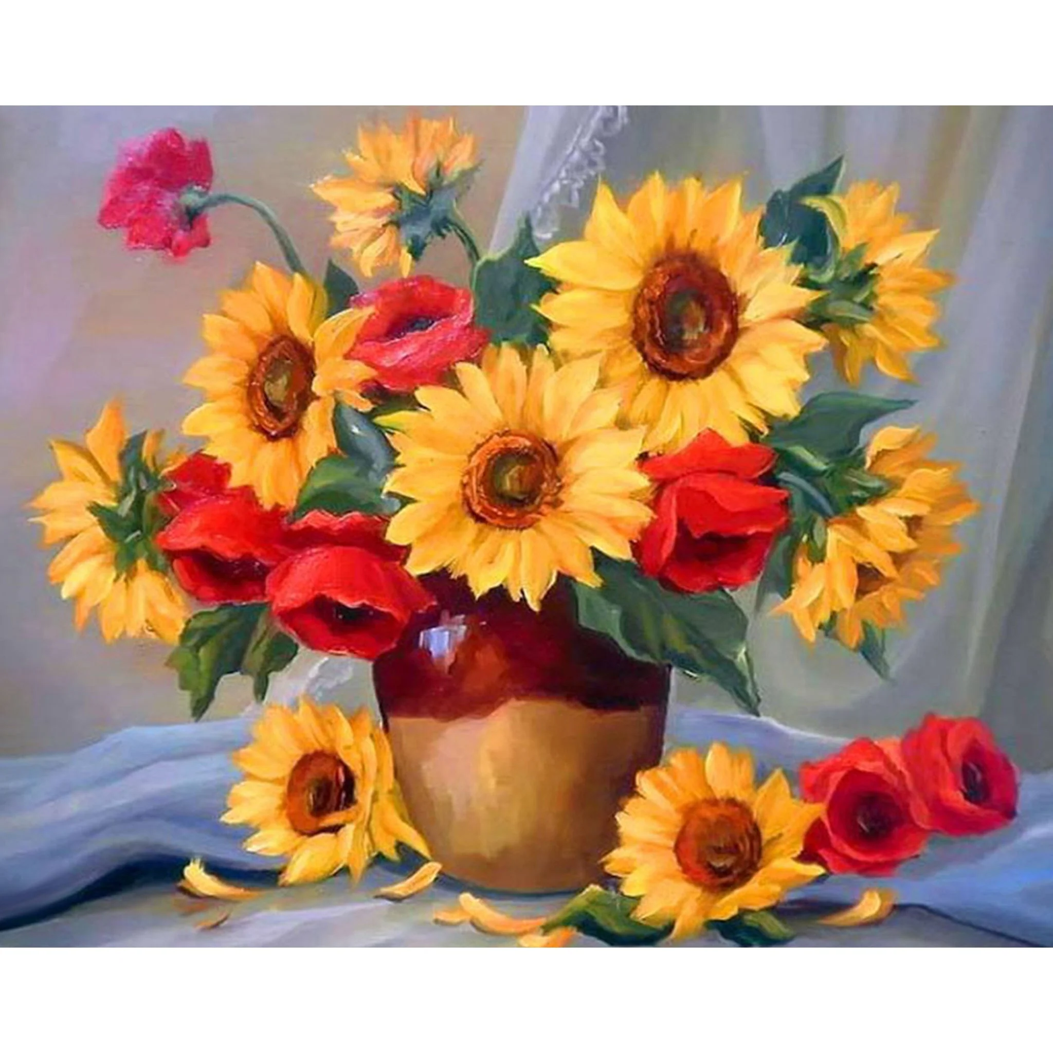 Sunflowers and Roses | Diamond Painting - Image 2