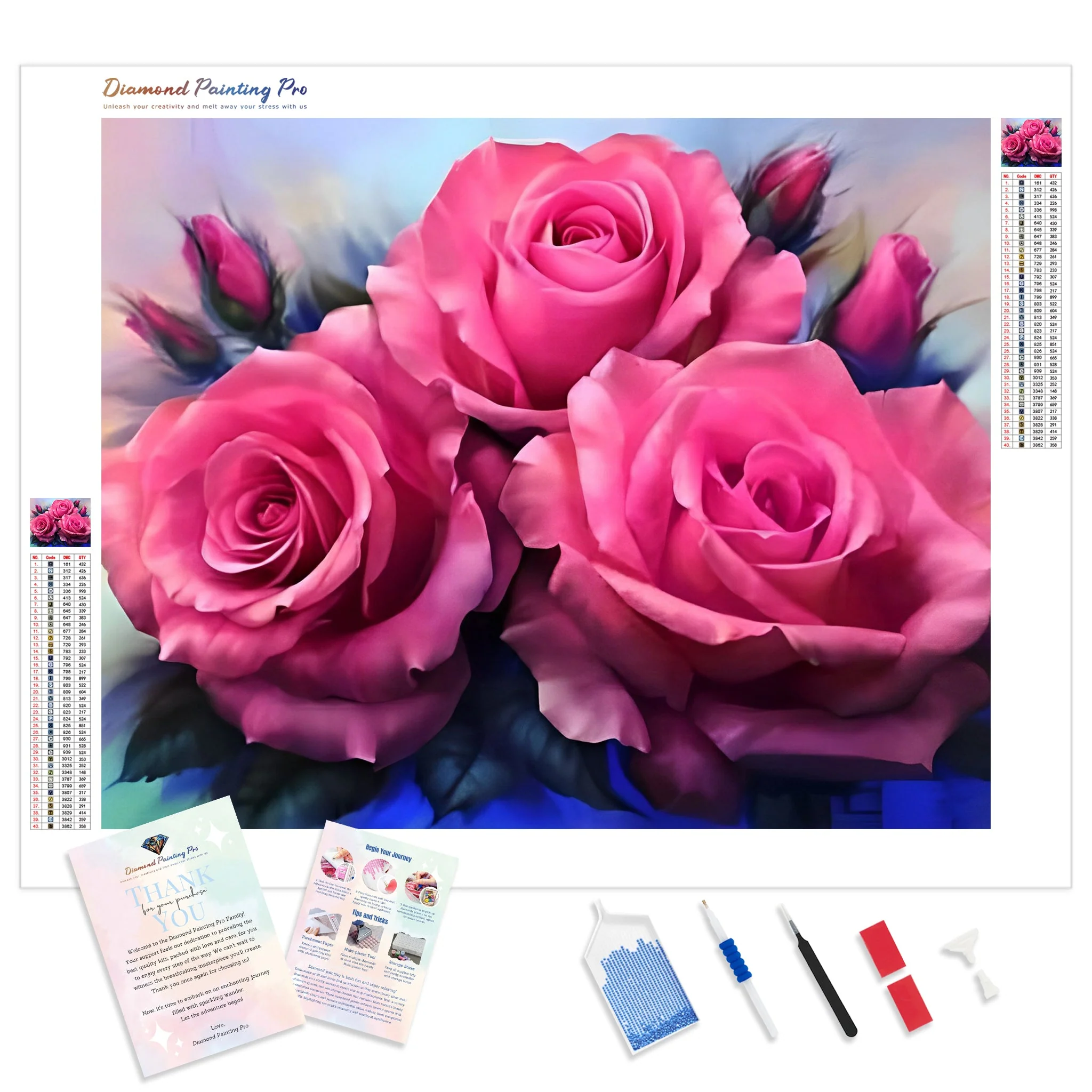 Pink Roses | Diamond Painting