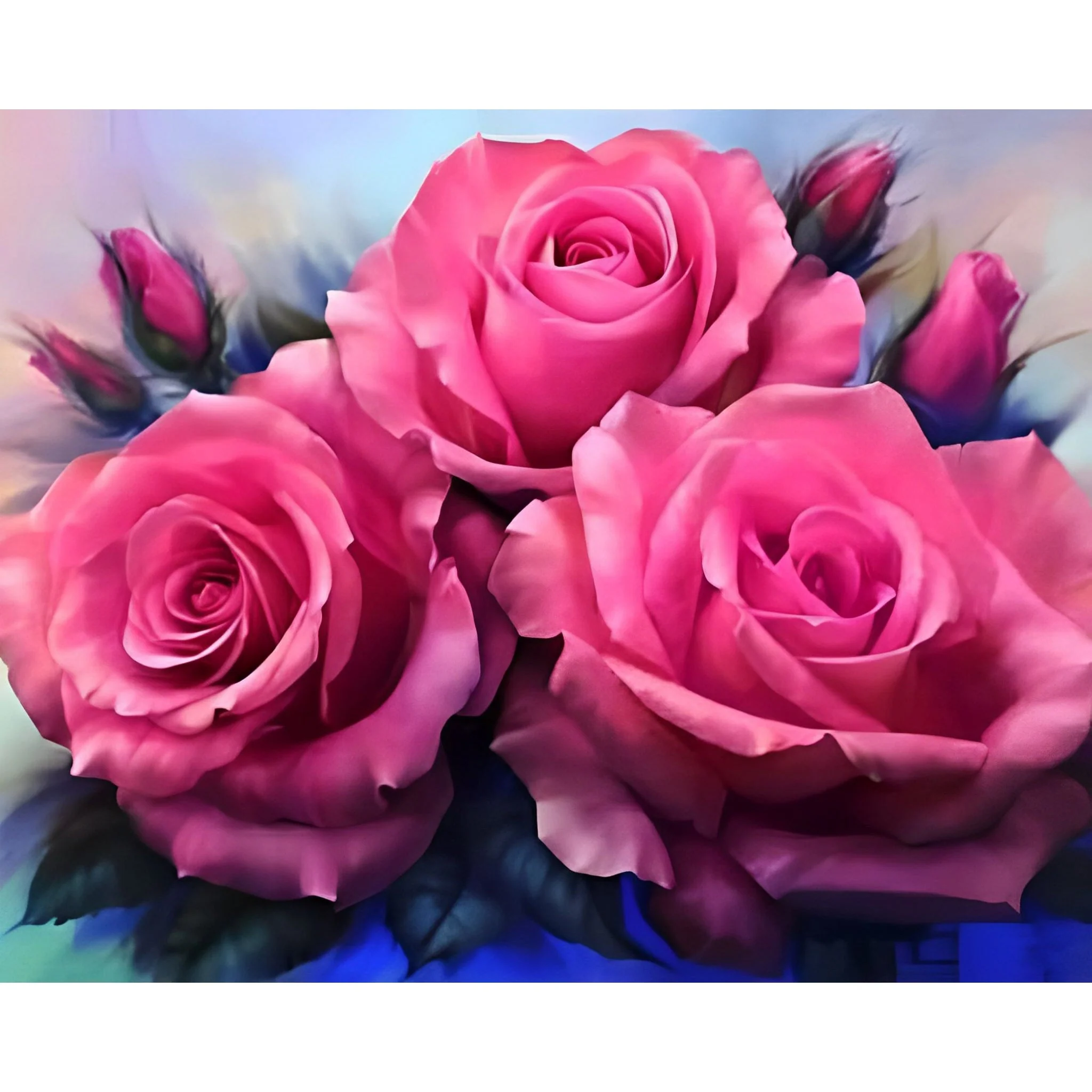 Pink Roses | Diamond Painting - Image 2