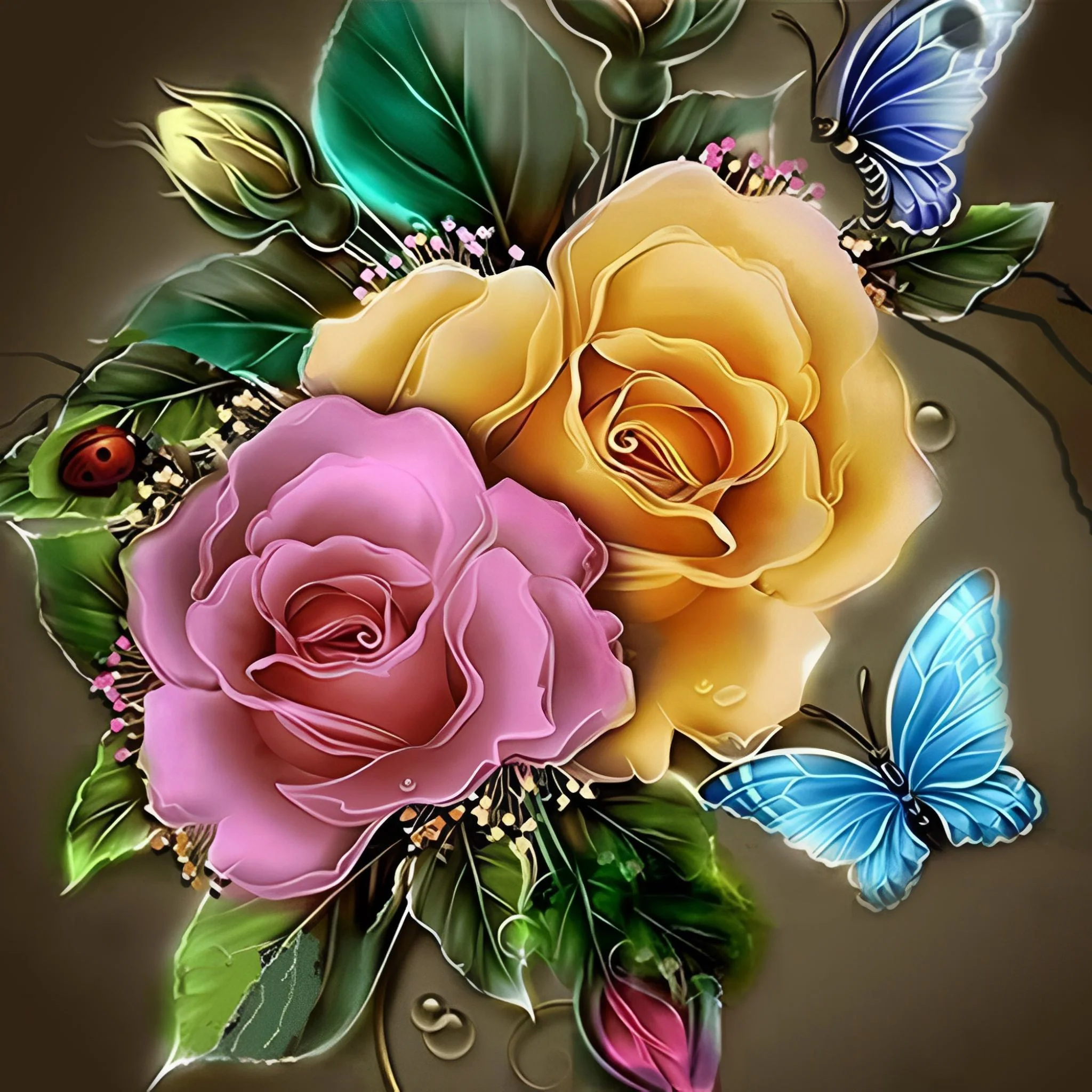 Butterfly & Flower | Diamond Painting - Image 2