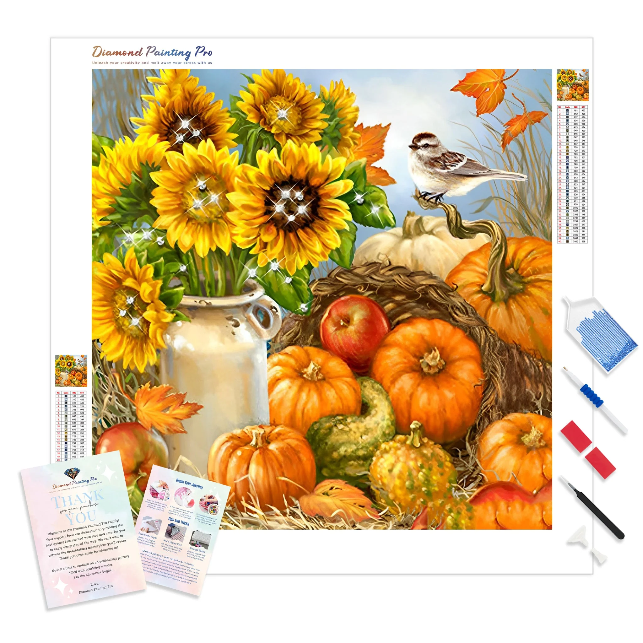 Halloween Sunflower Pumpkin | Diamond Painting