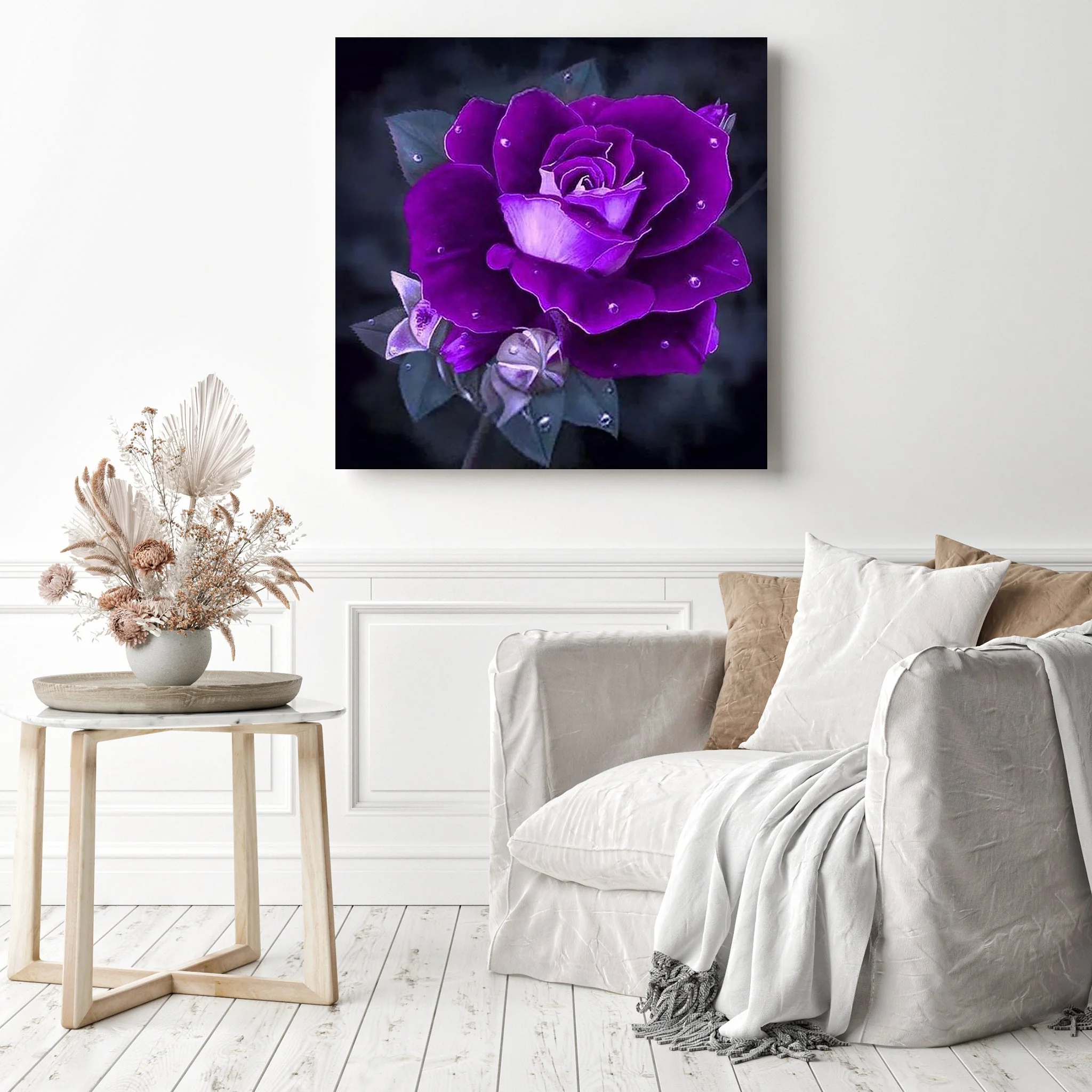 Purple Rose | Diamond Painting - Image 3