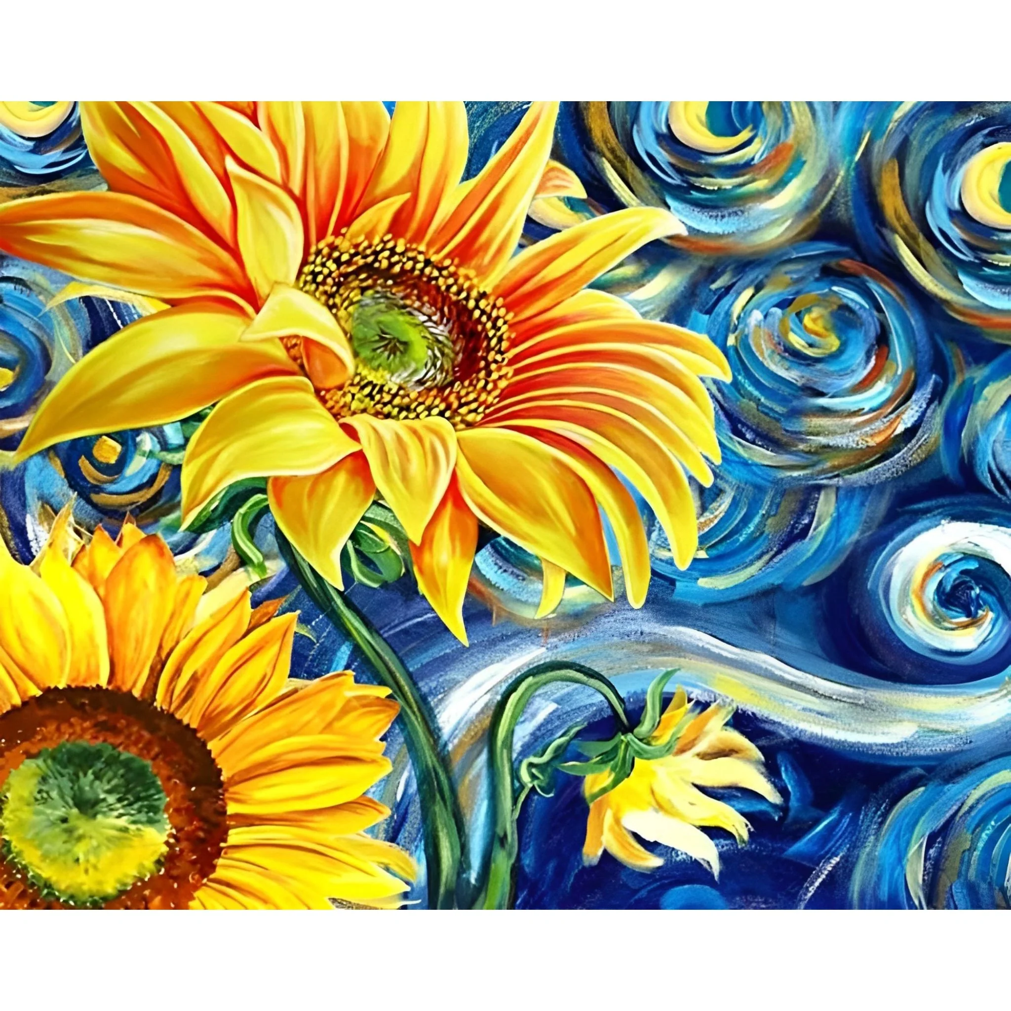 Sunflower Starry Night | Diamond Painting - Image 2