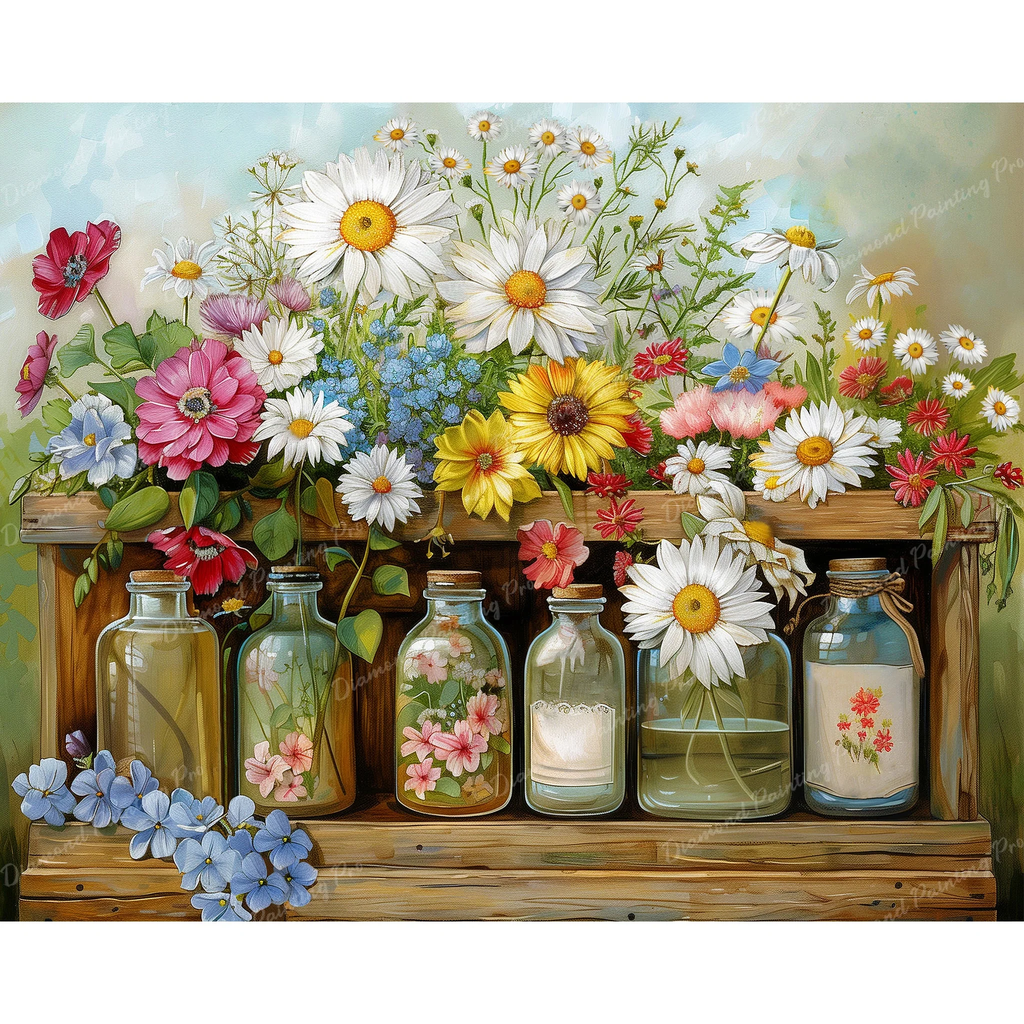 Bottled Blossoms | Diamond Painting - Image 2