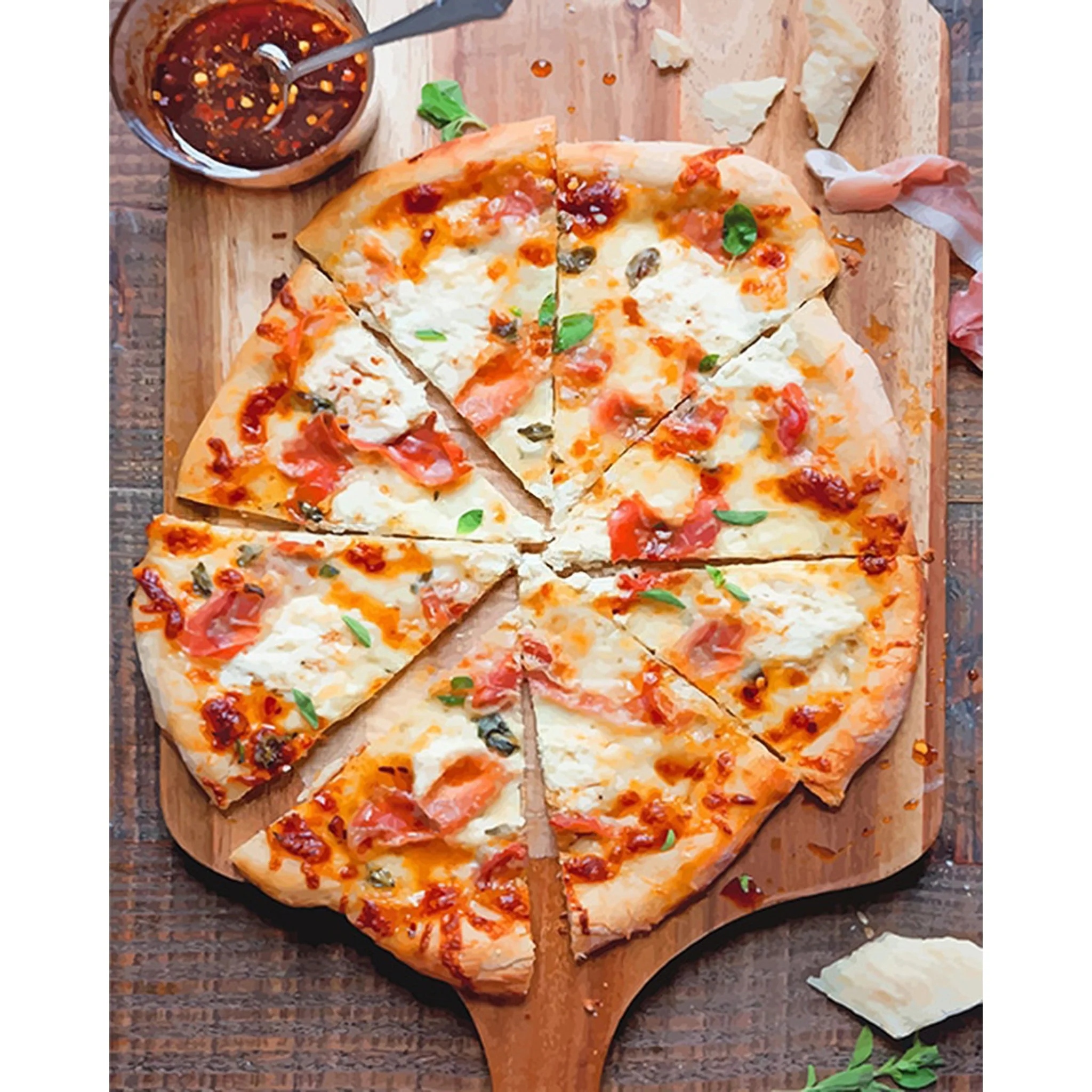 Pizza Lovers Fast Food | Diamond Painting - Image 2