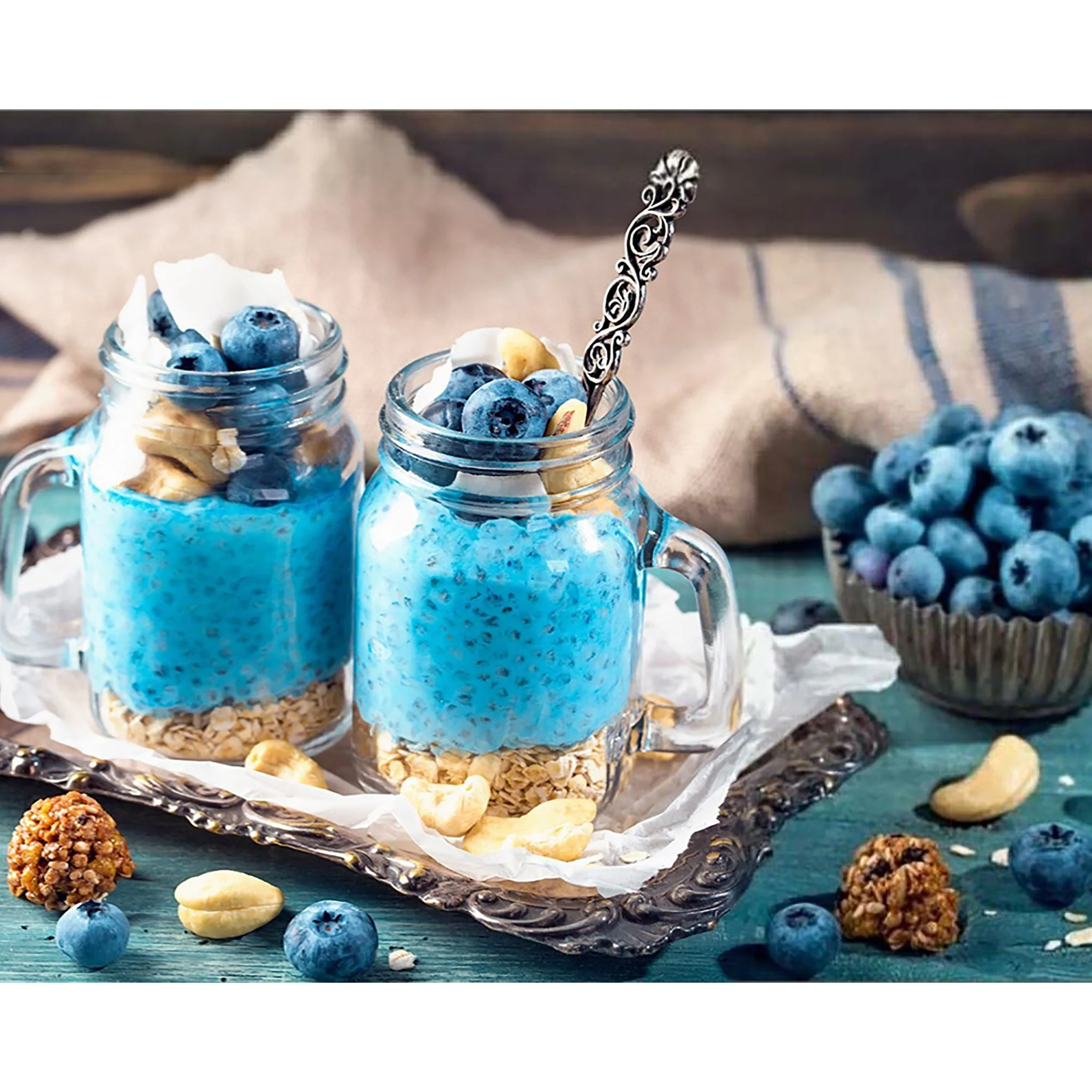 Chia Seeds & Blueberries Pudding | Diamond Painting - Image 2