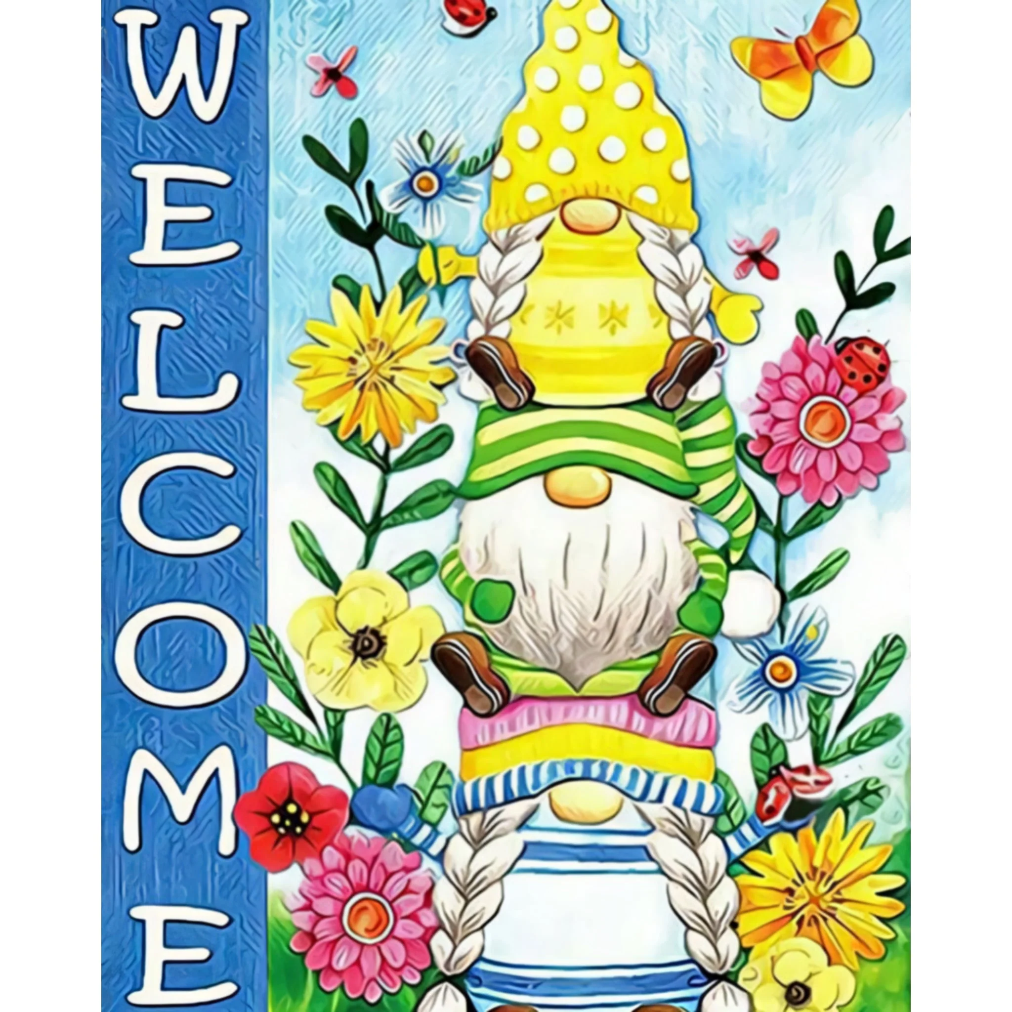 Flower gnomes | Diamond Painting - Image 2