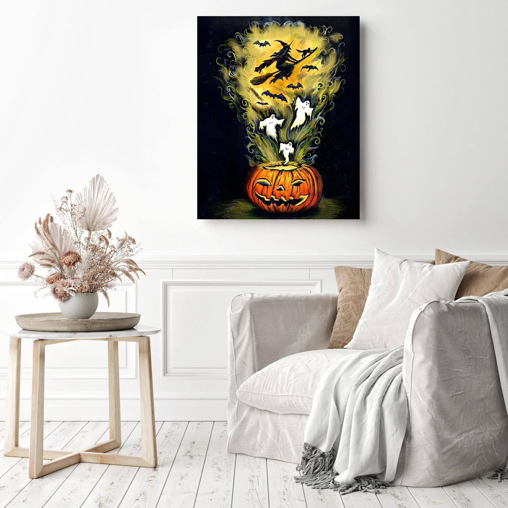 Witch Riding a Broom | Diamond Painting - Image 3