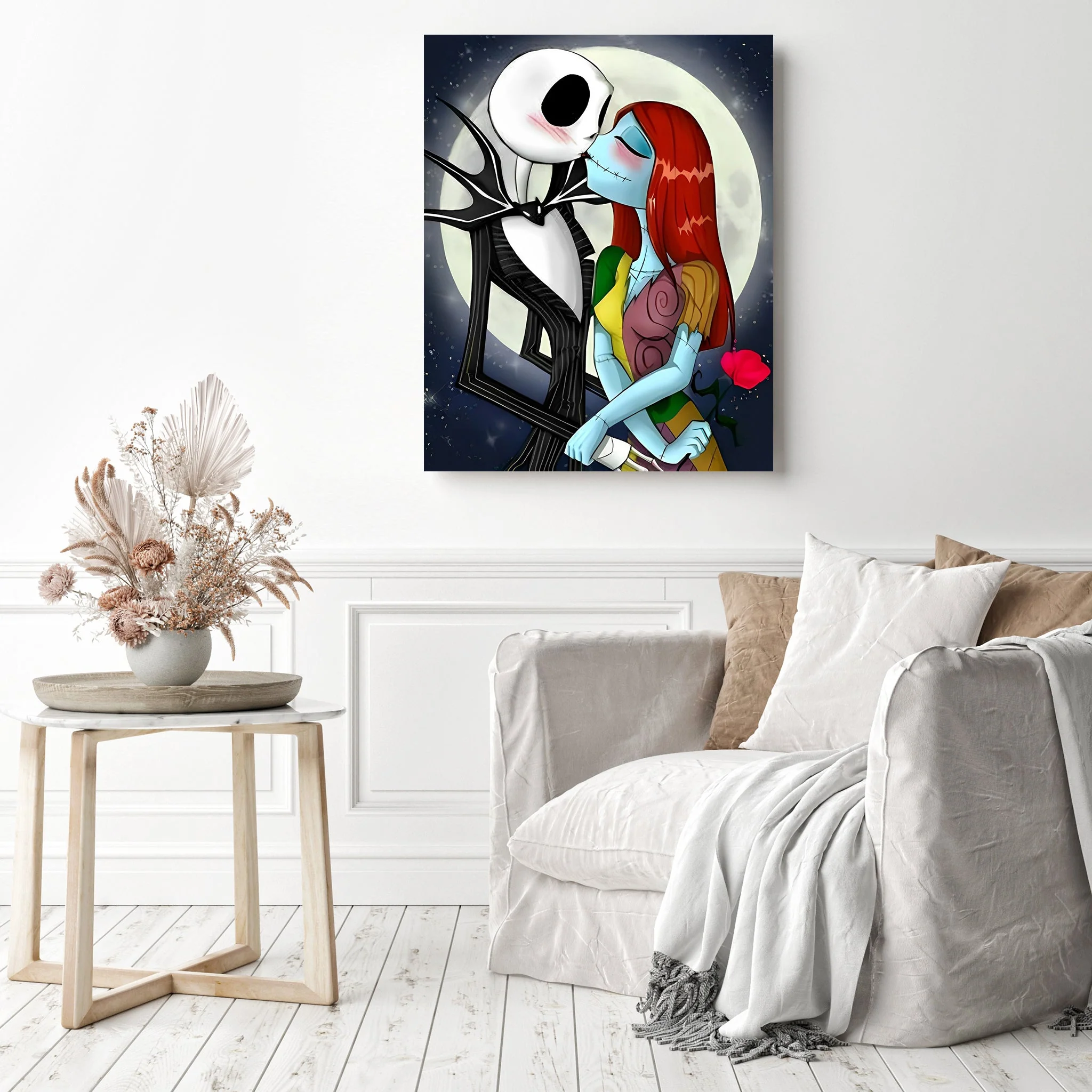 Jack and sally kiss | Diamond Painting - Image 3