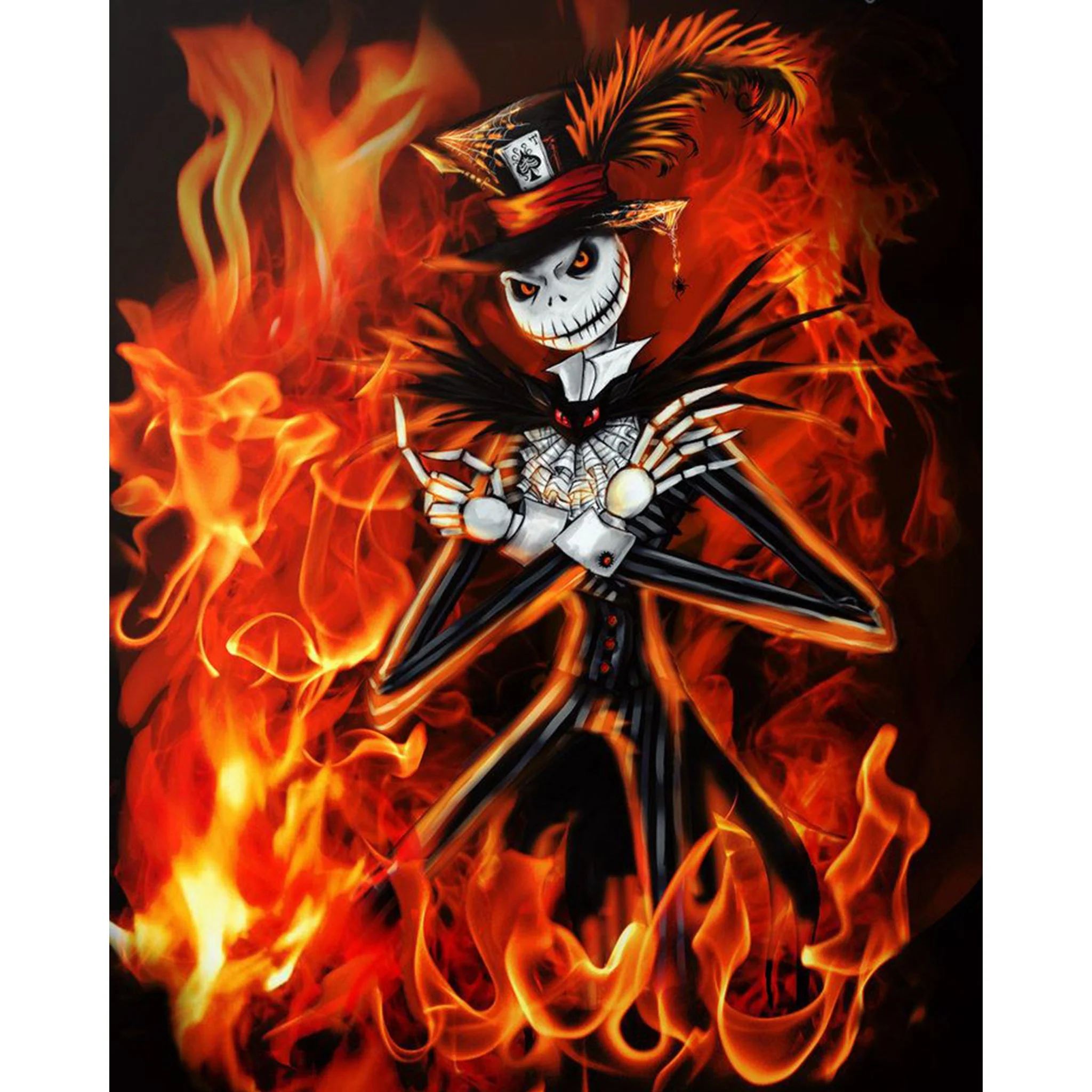 Jack Skellington In Fire | Diamond Painting - Image 2
