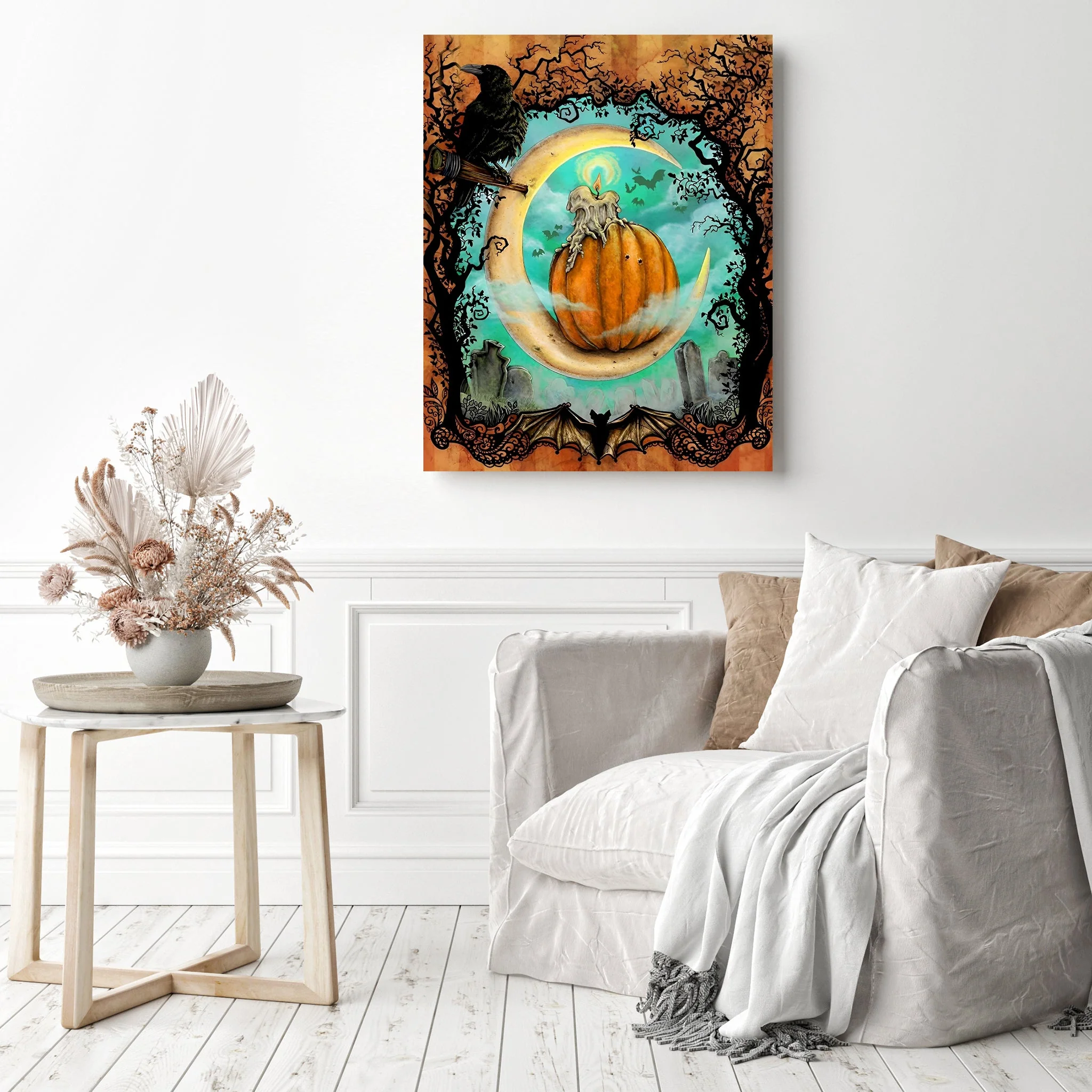 Pumpkin and Crow | Diamond Painting - Image 3