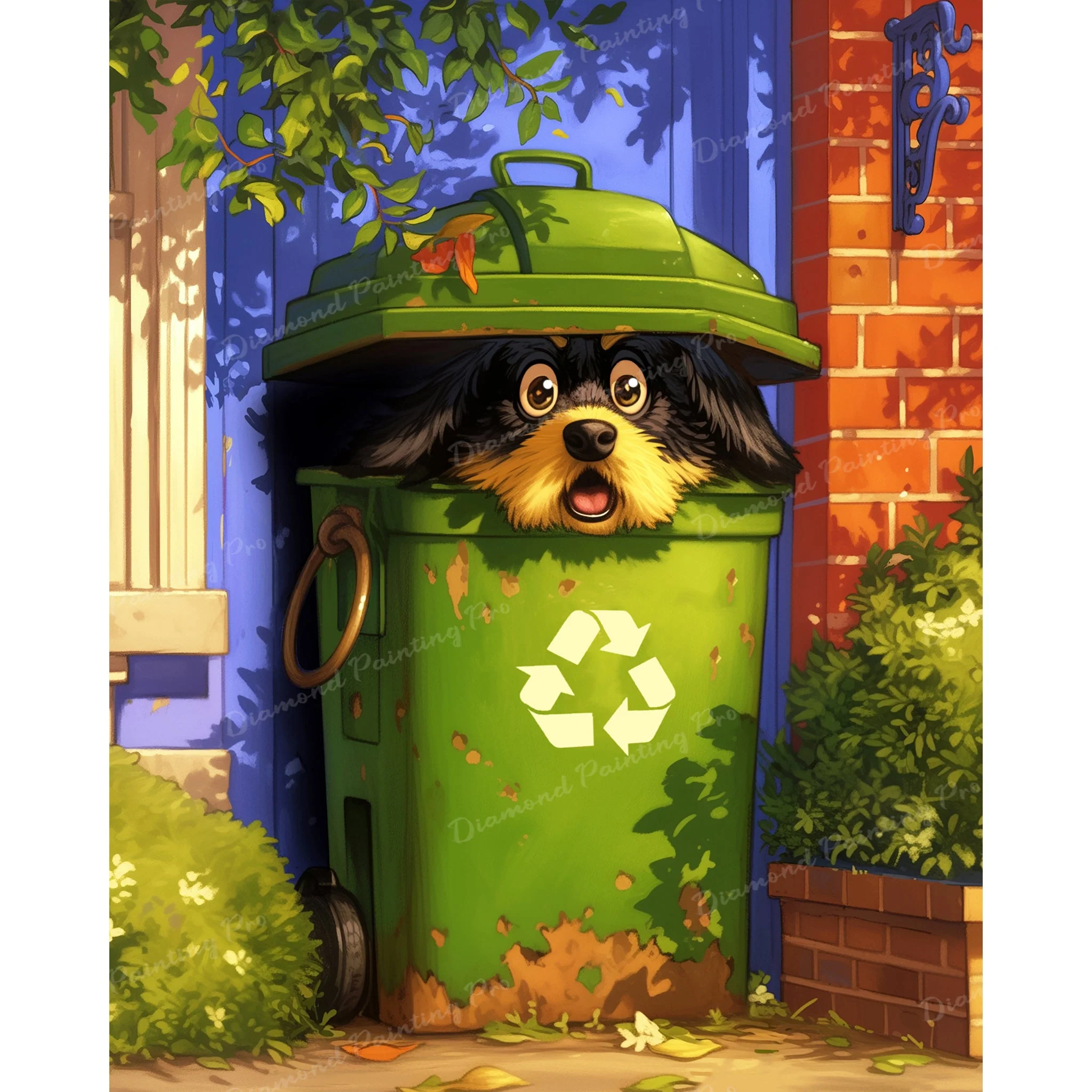 Hide & Seek Pup | Diamond Painting - Image 2