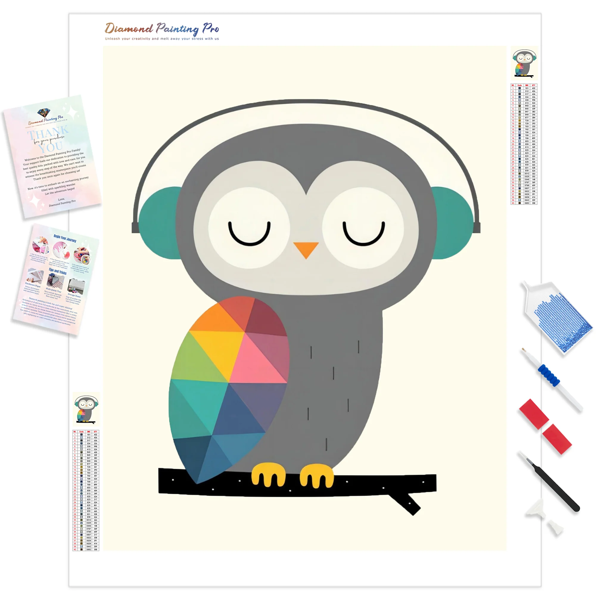 Owl Grooves | Diamond Painting