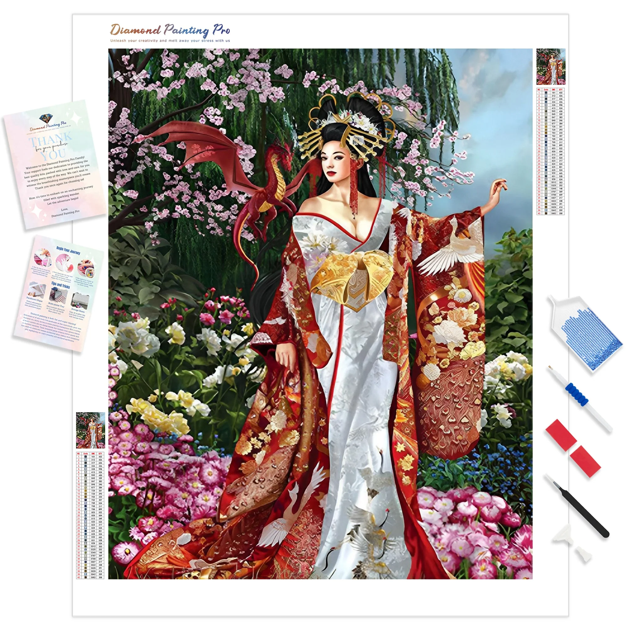 Kimono and Dragon | Diamond Painting