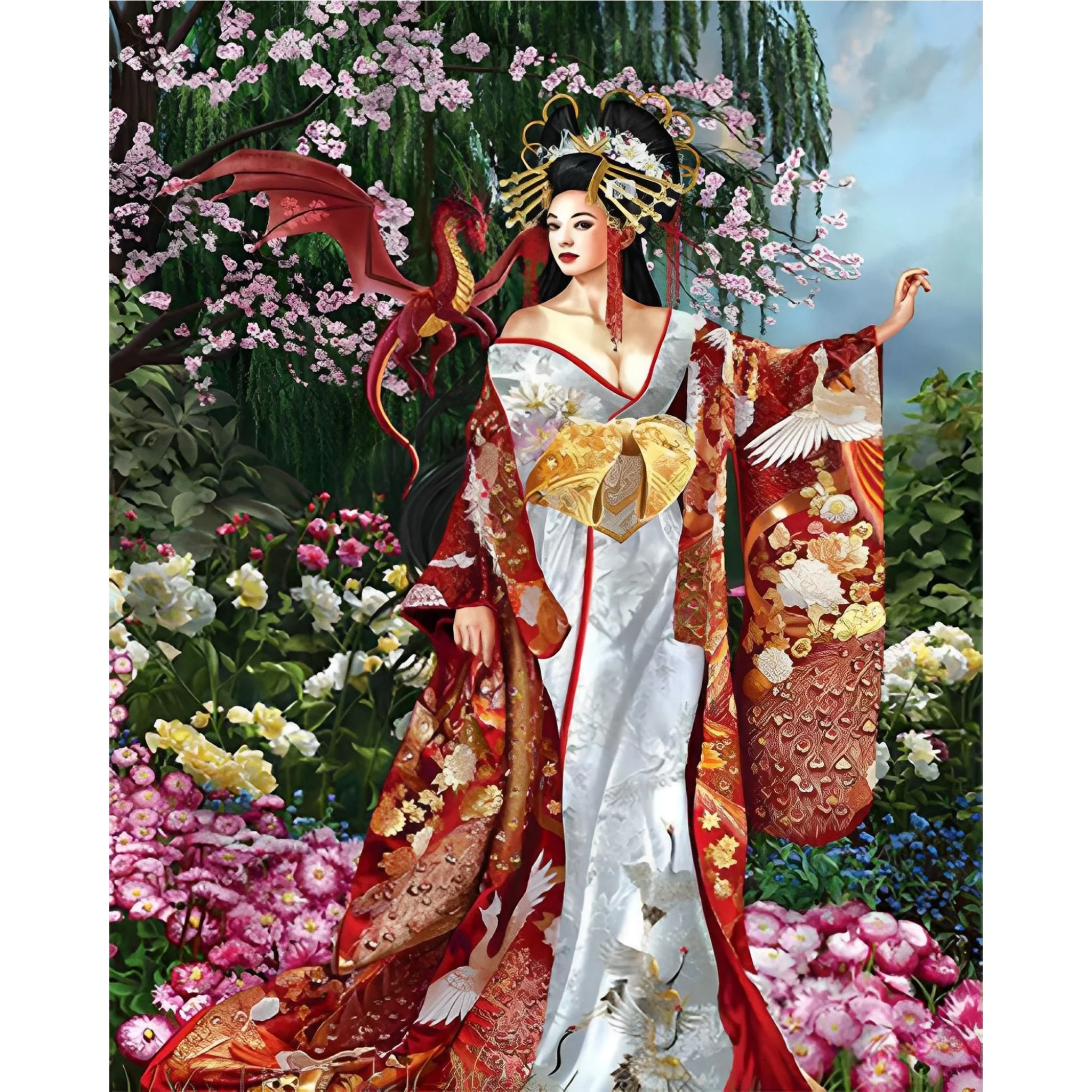 Kimono and Dragon | Diamond Painting - Image 2
