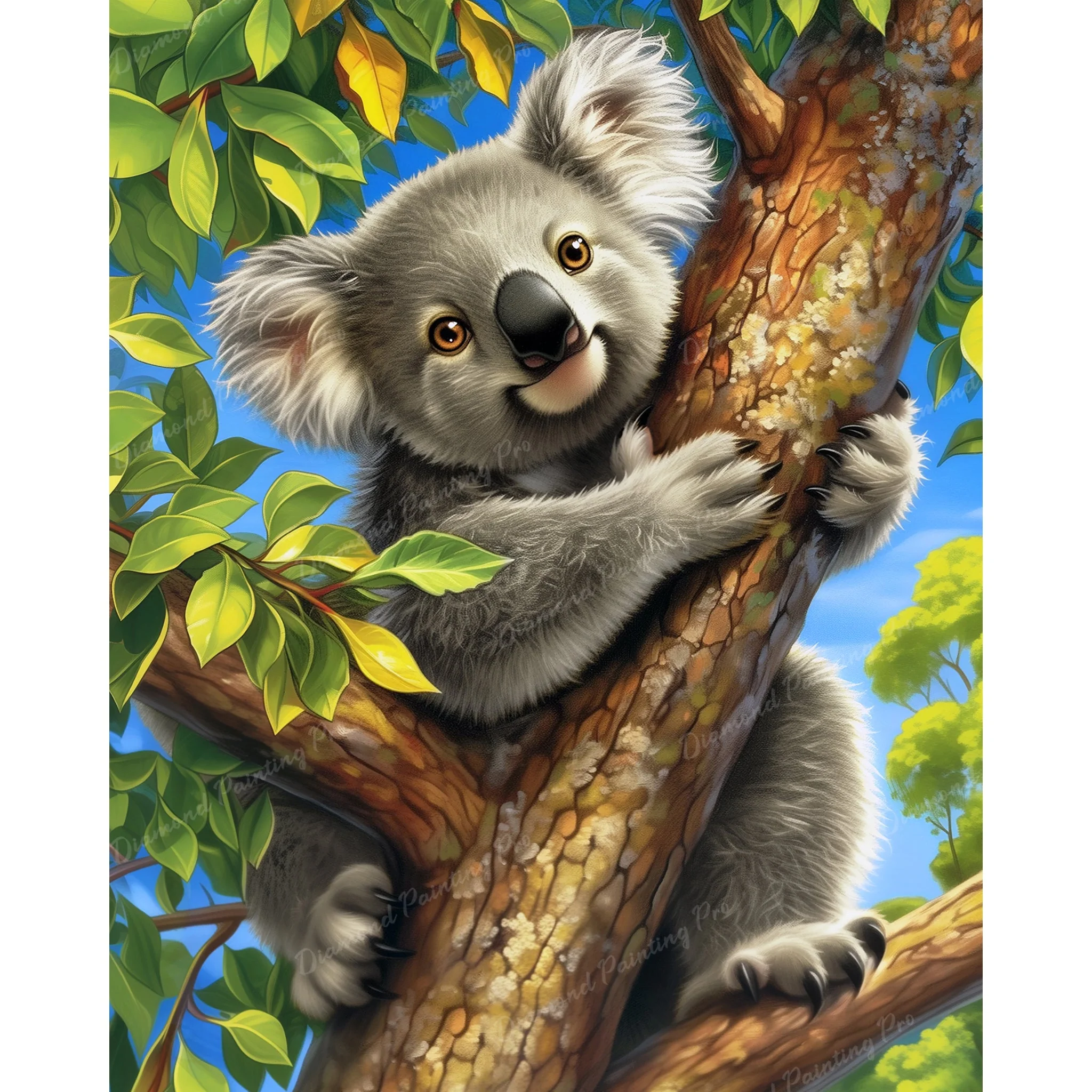 Koala's Outback Perch | Diamond Painting - Image 2