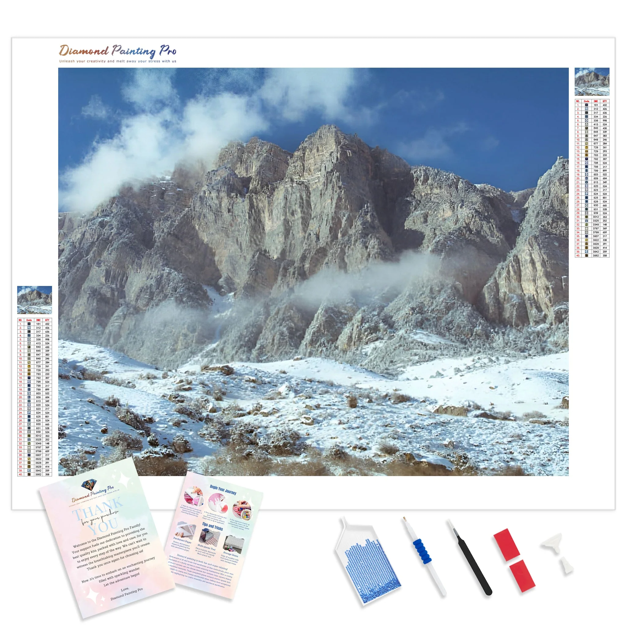 Snowy Mountains of Tsey | Diamond Painting