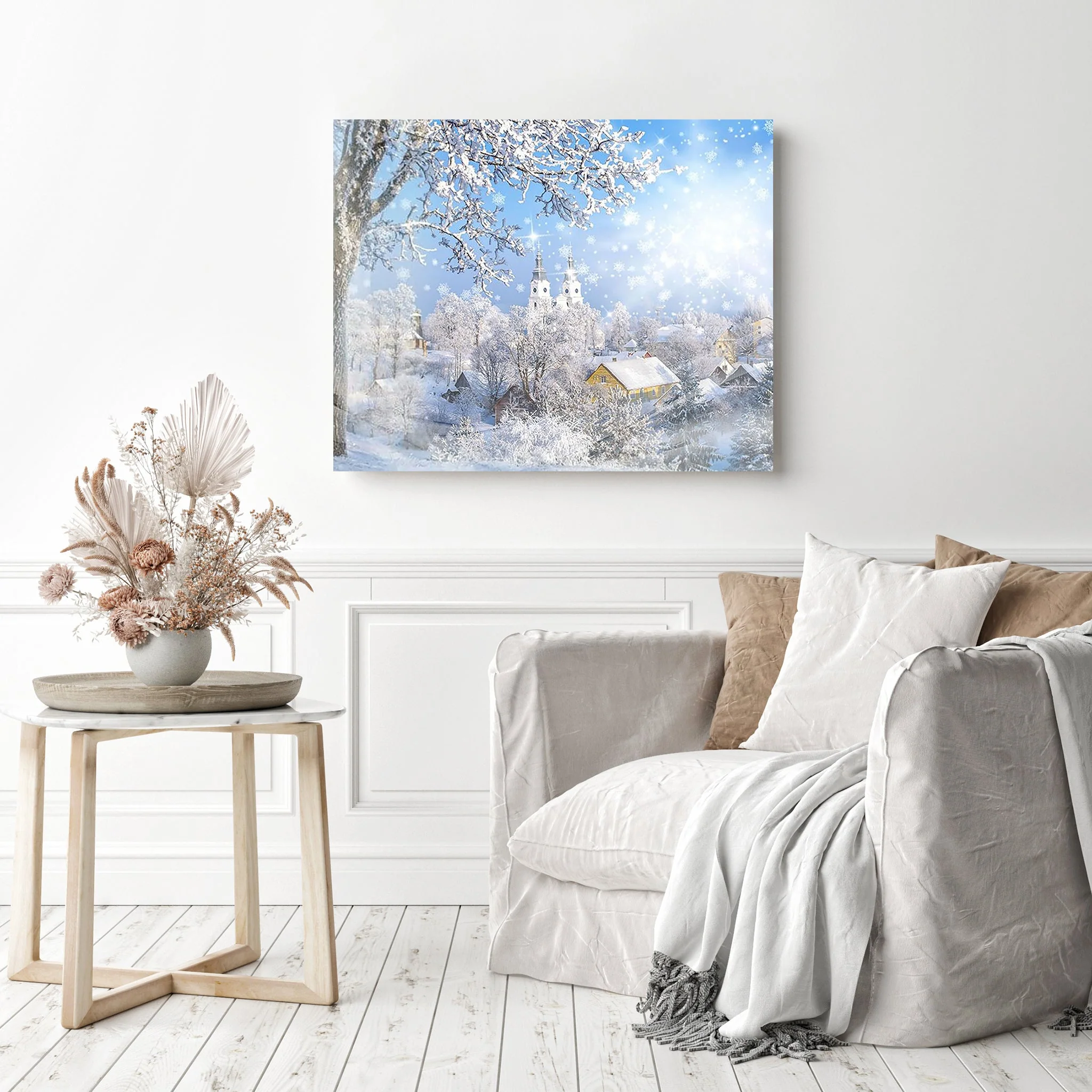 Cold Winter Village | Diamond Painting - Image 3