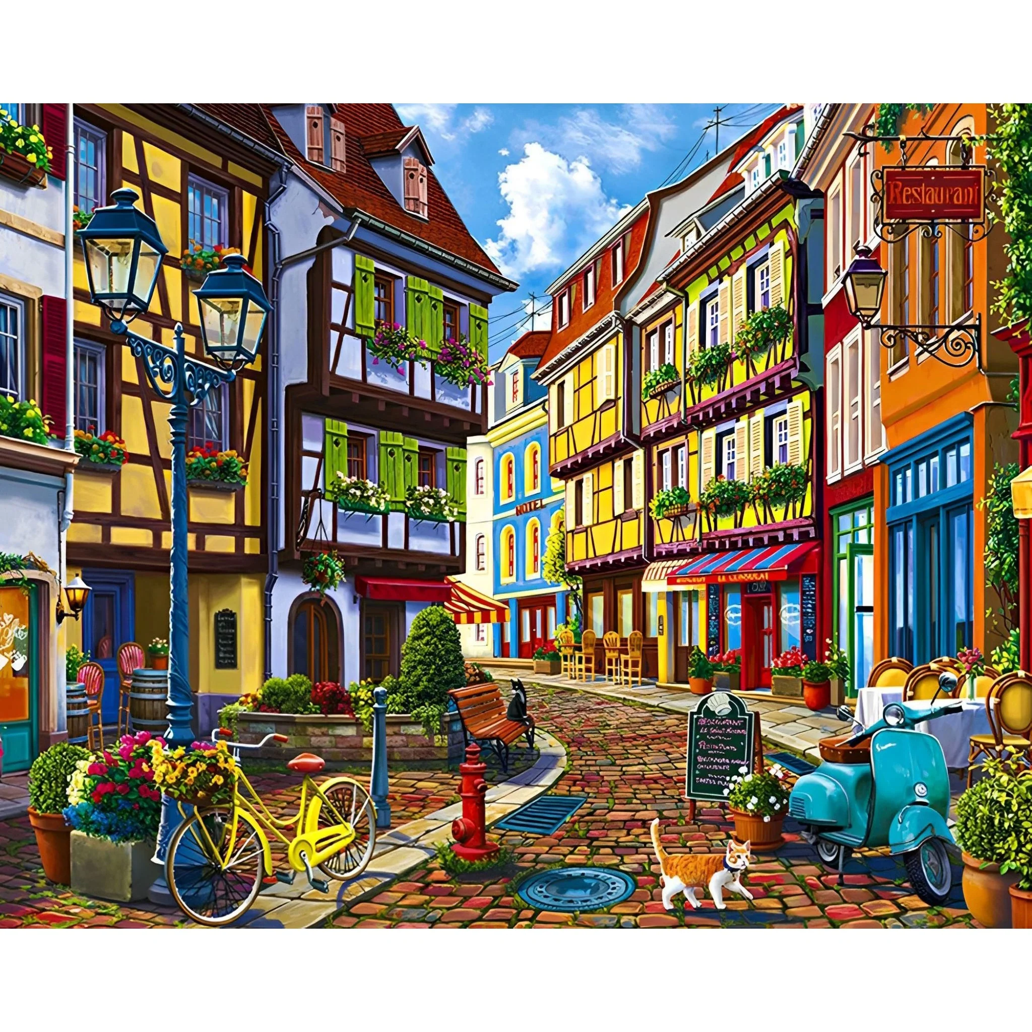 Town Street | Diamond Painting - Image 2