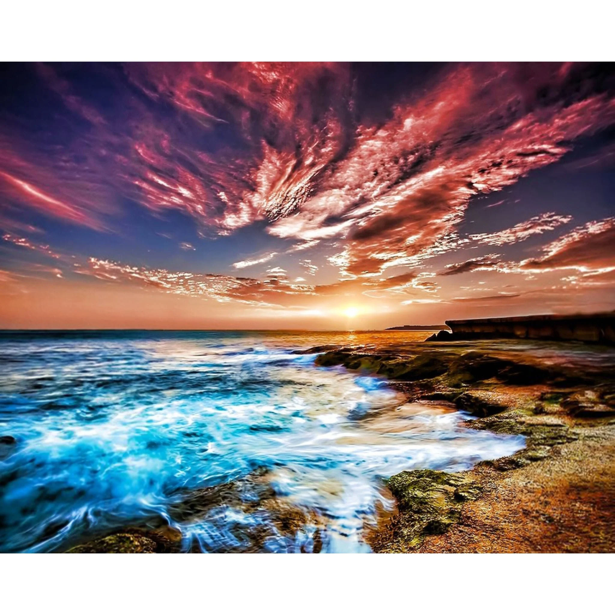 Sunset Seashore | Diamond Painting - Image 2