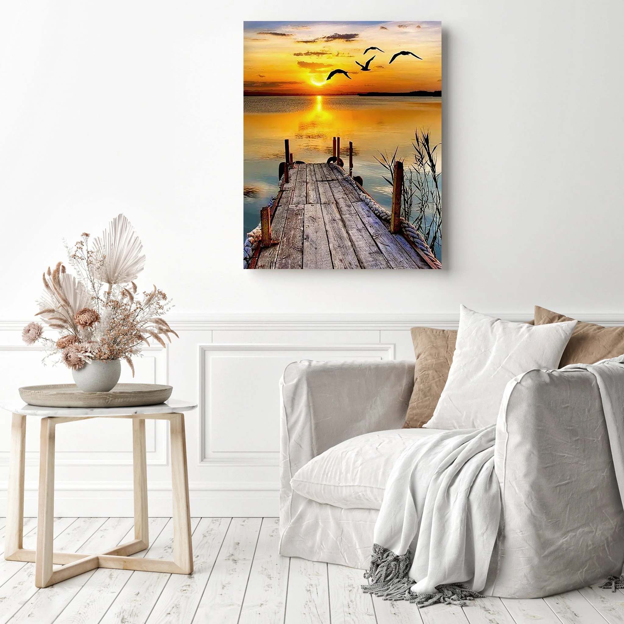 Lakeside Sunset Jetty Bliss | Diamond Painting - Image 3