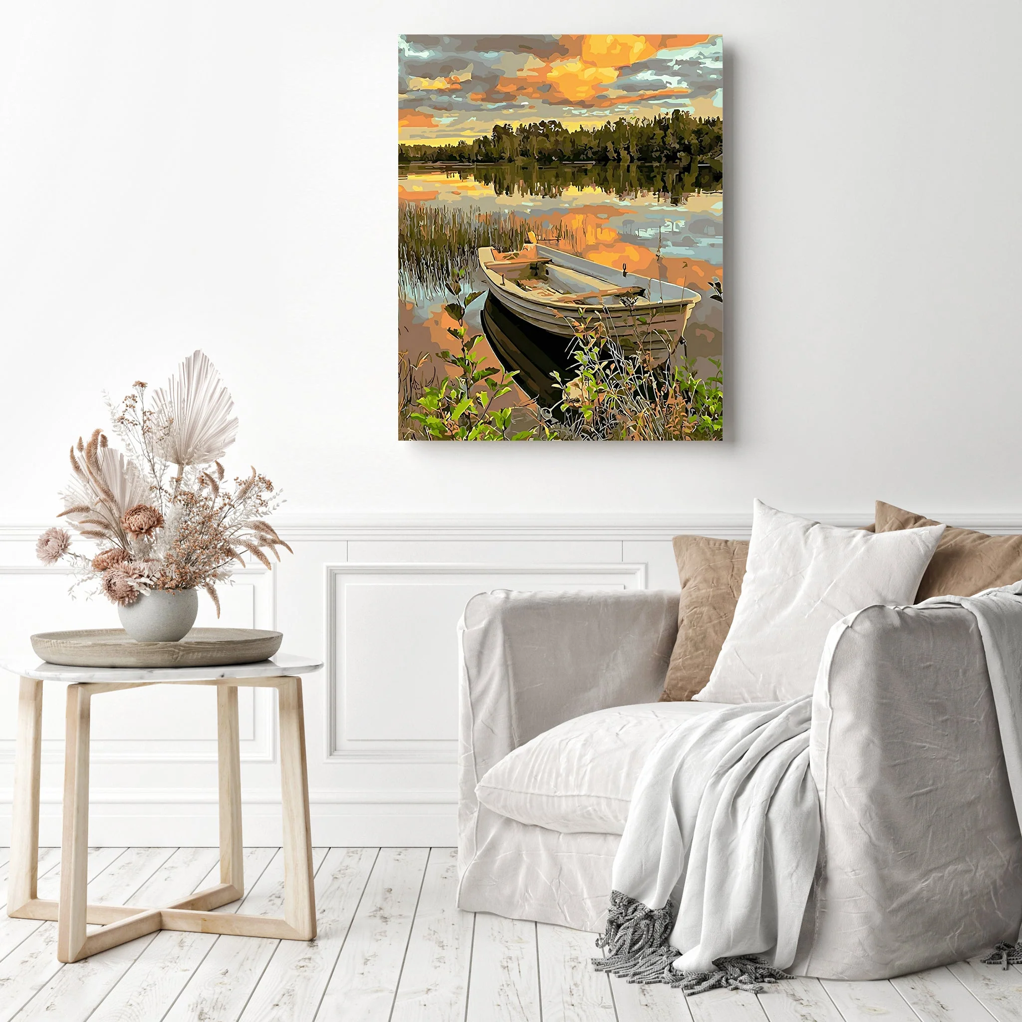 Lakeside Boat | Diamond Painting - Image 3
