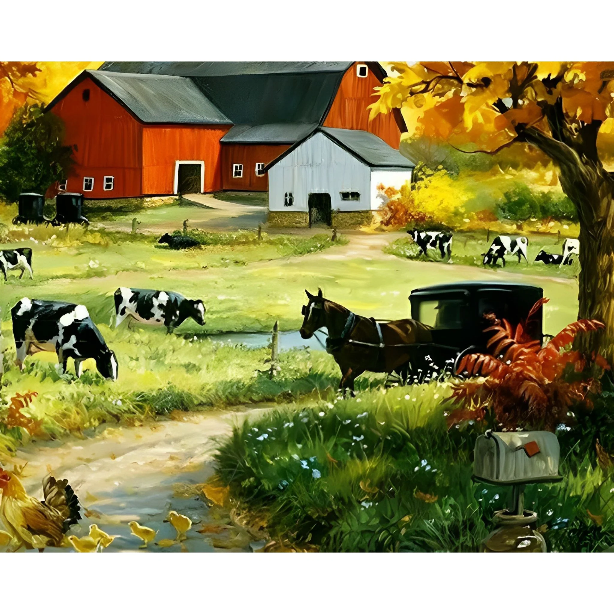 Thriving Cows Farmhouse | Diamond Painting - Image 2