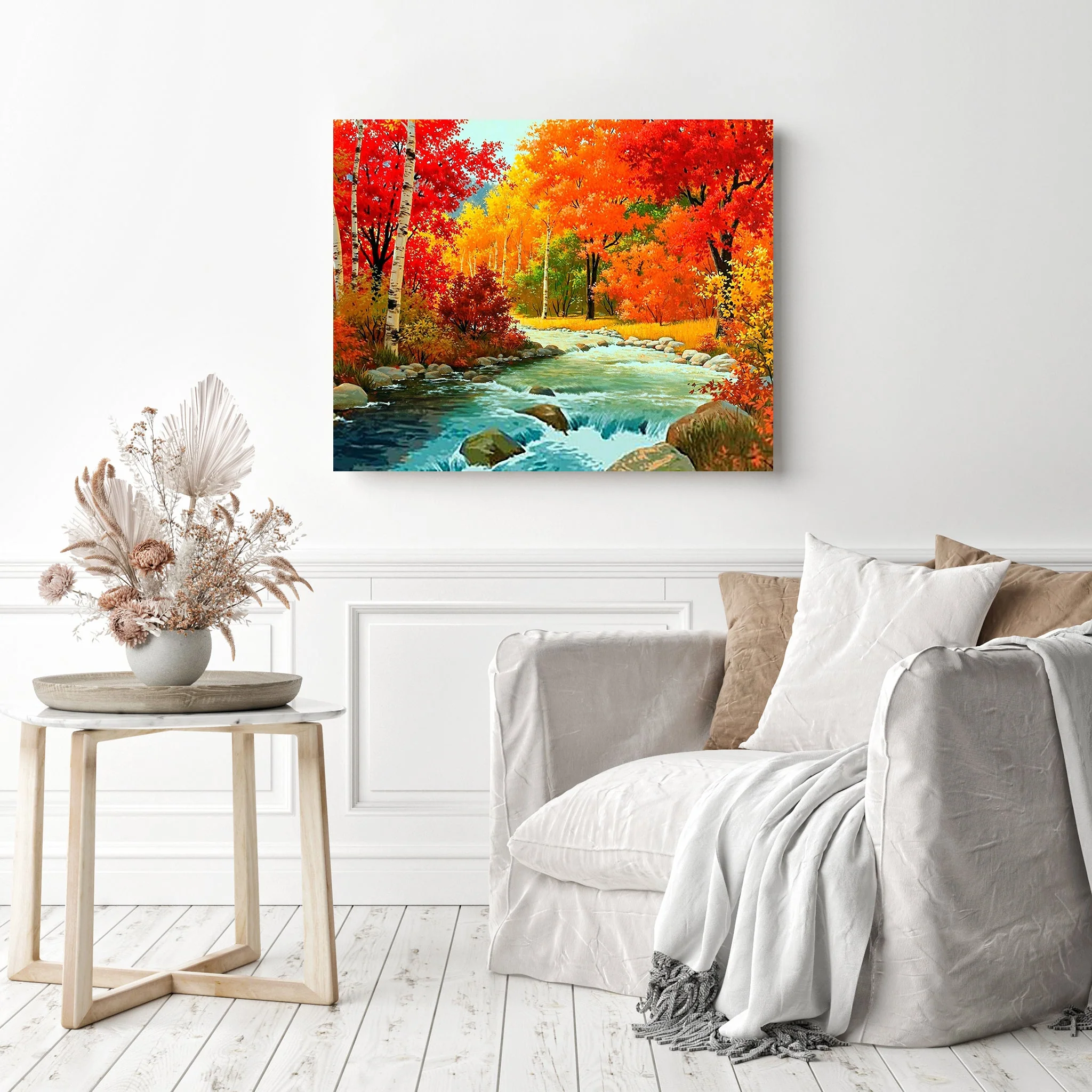 River Flows in Autumn Forest | Diamond Painting - Image 3